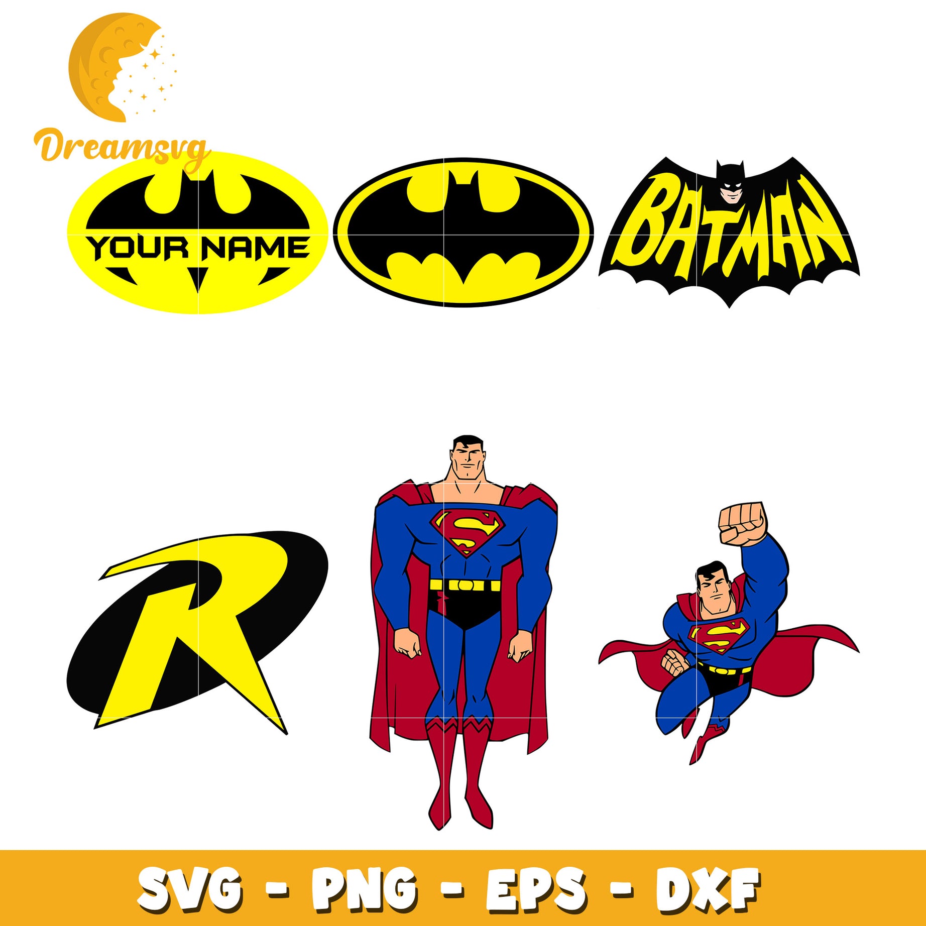 Batman and Superman bundle svg, avengers svg, marvel svg