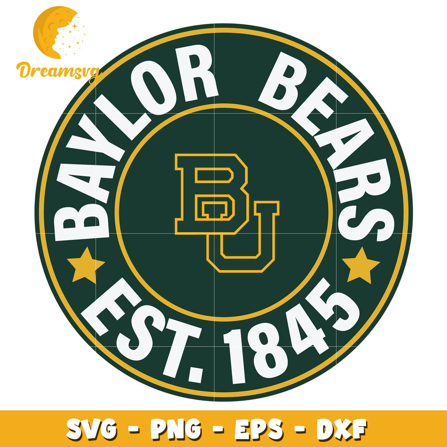 Baylor Bears SVG Logo Established 1845 for Craft Projects
