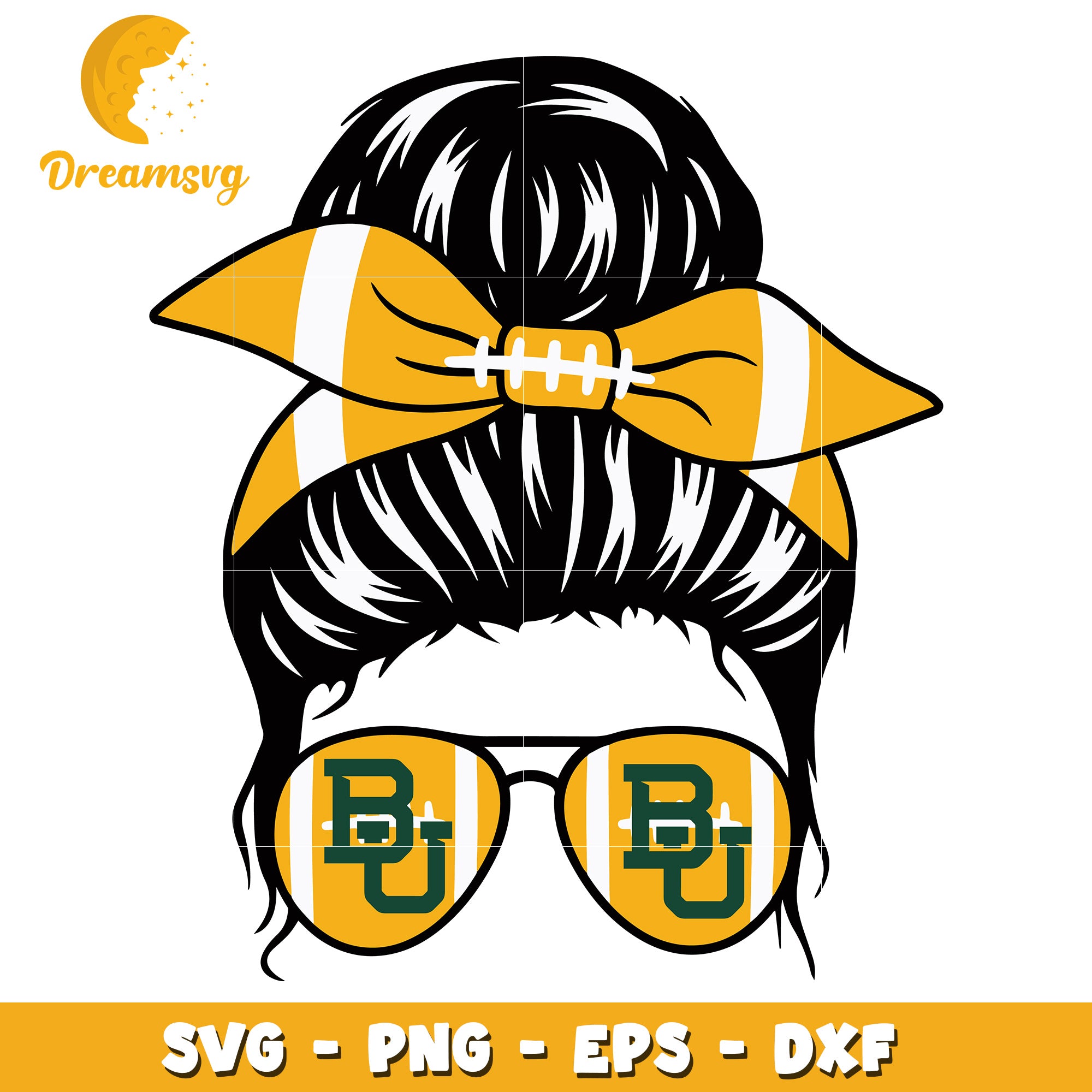 Baylor Bun SVG PNG EPS DXF Cut File