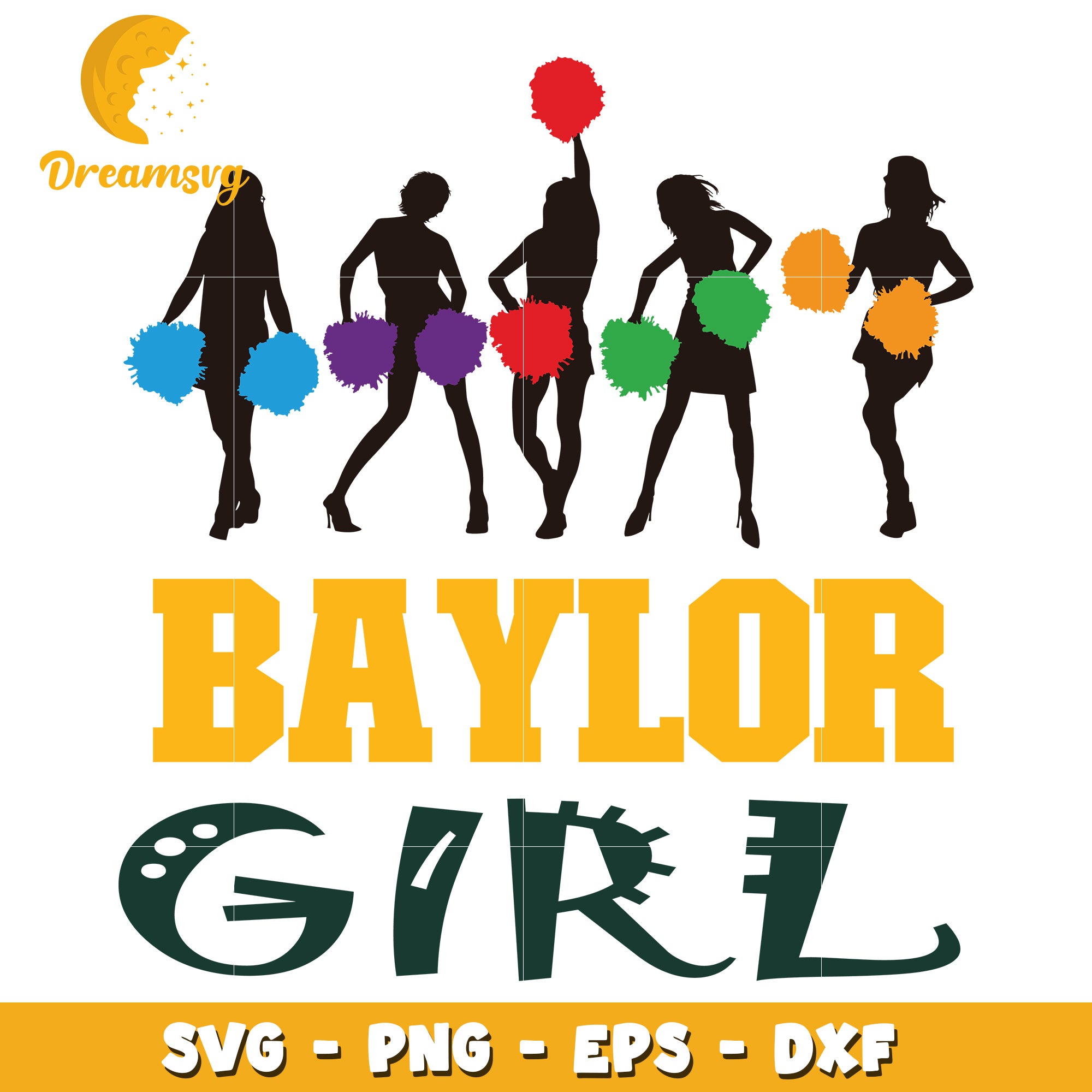 Baylor Girl Cheerleaders SVG Cut File