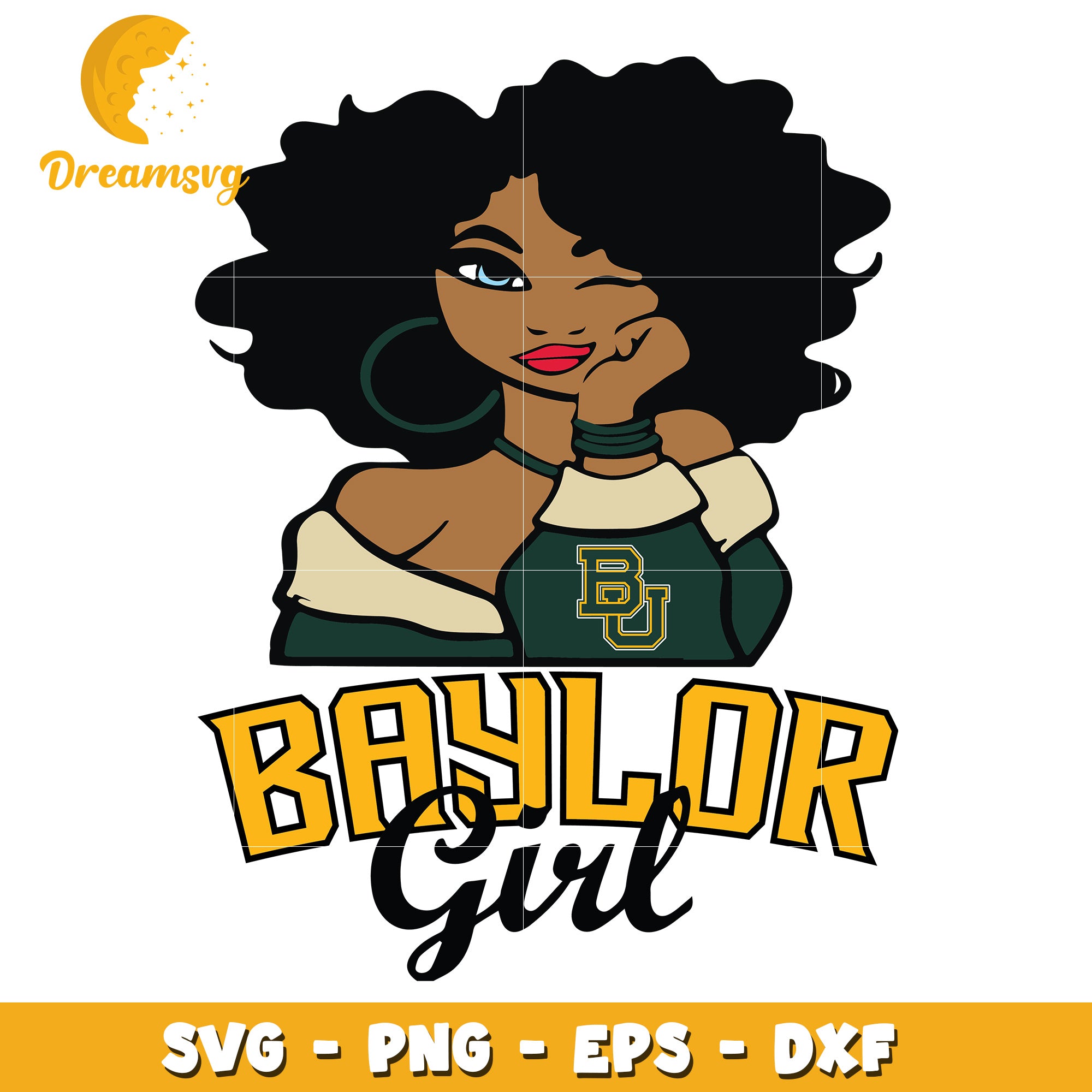 Baylor Girl SVG PNG EPS DXF Cut File