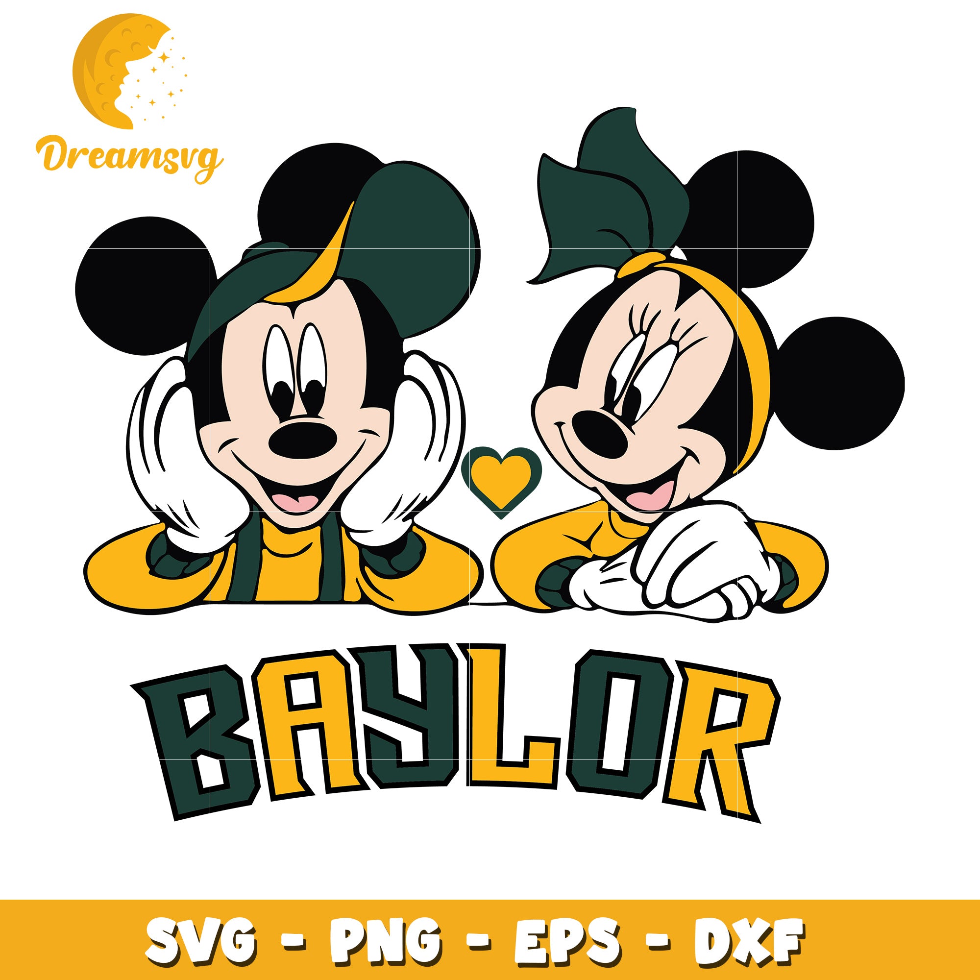 Baylor Mickey Minnie SVG PNG EPS DXF