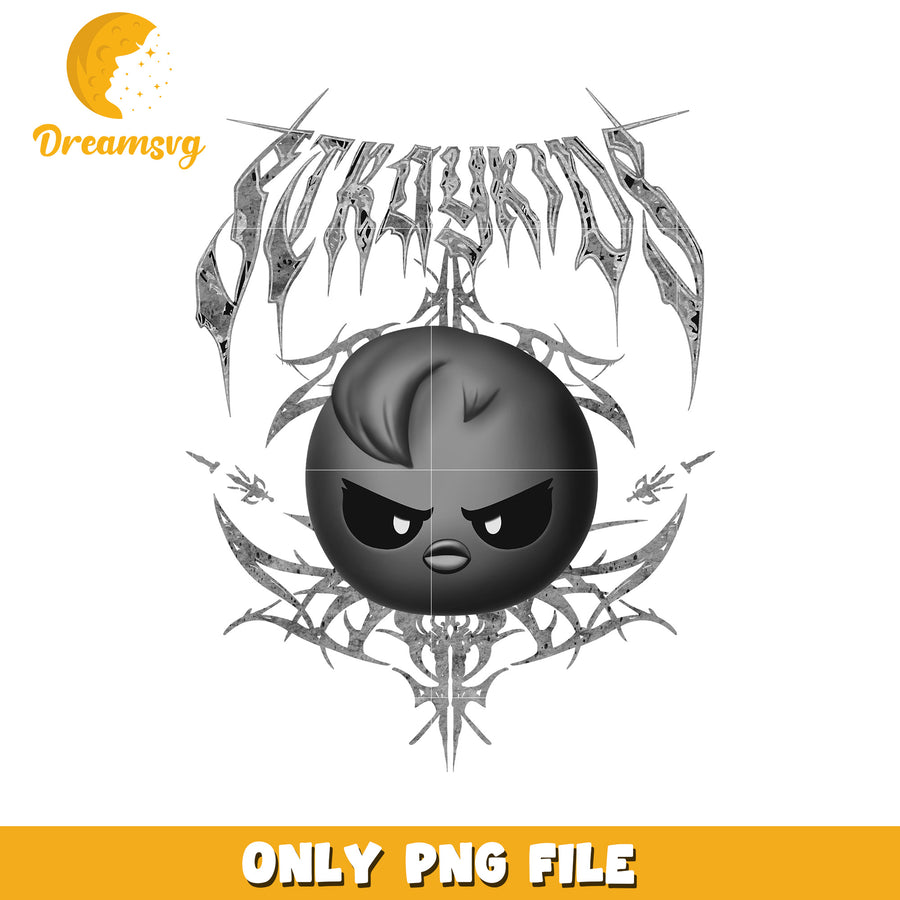Bbok black labubu design png, labubu toys png, funny labubu png
