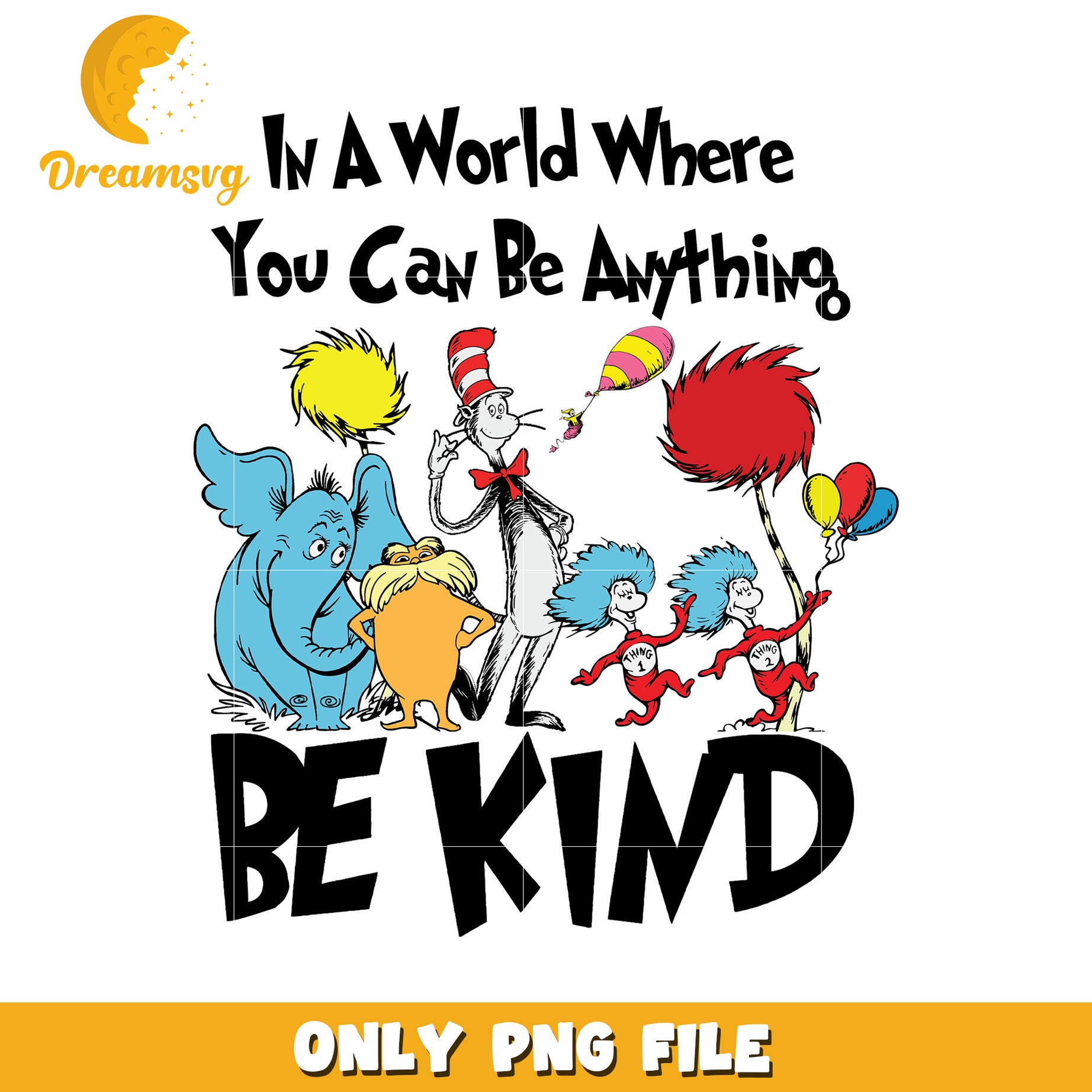 Be Kind Cat In The Hat PNG