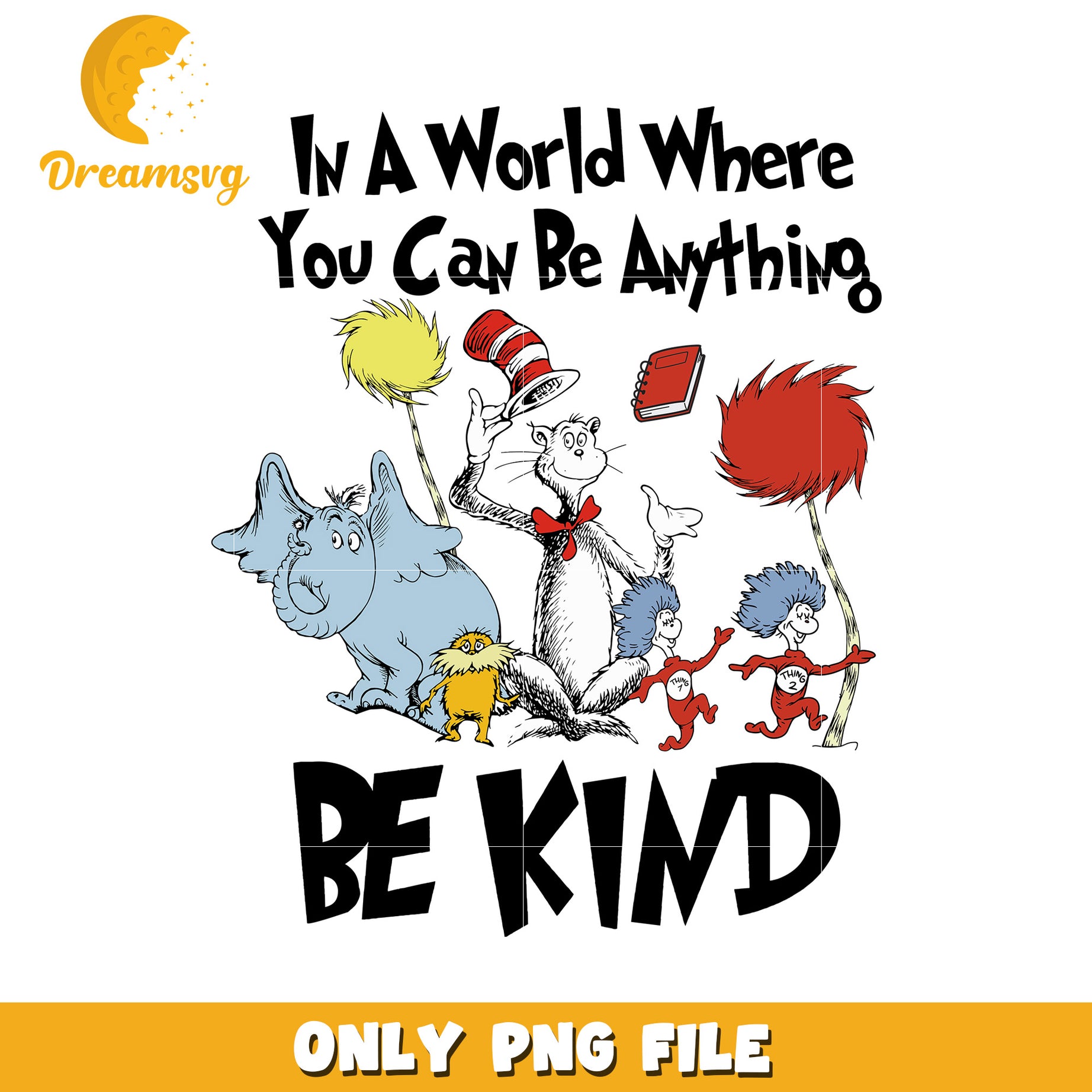Be Kind Inspirational Quote PNG Art for Kids Room Decor