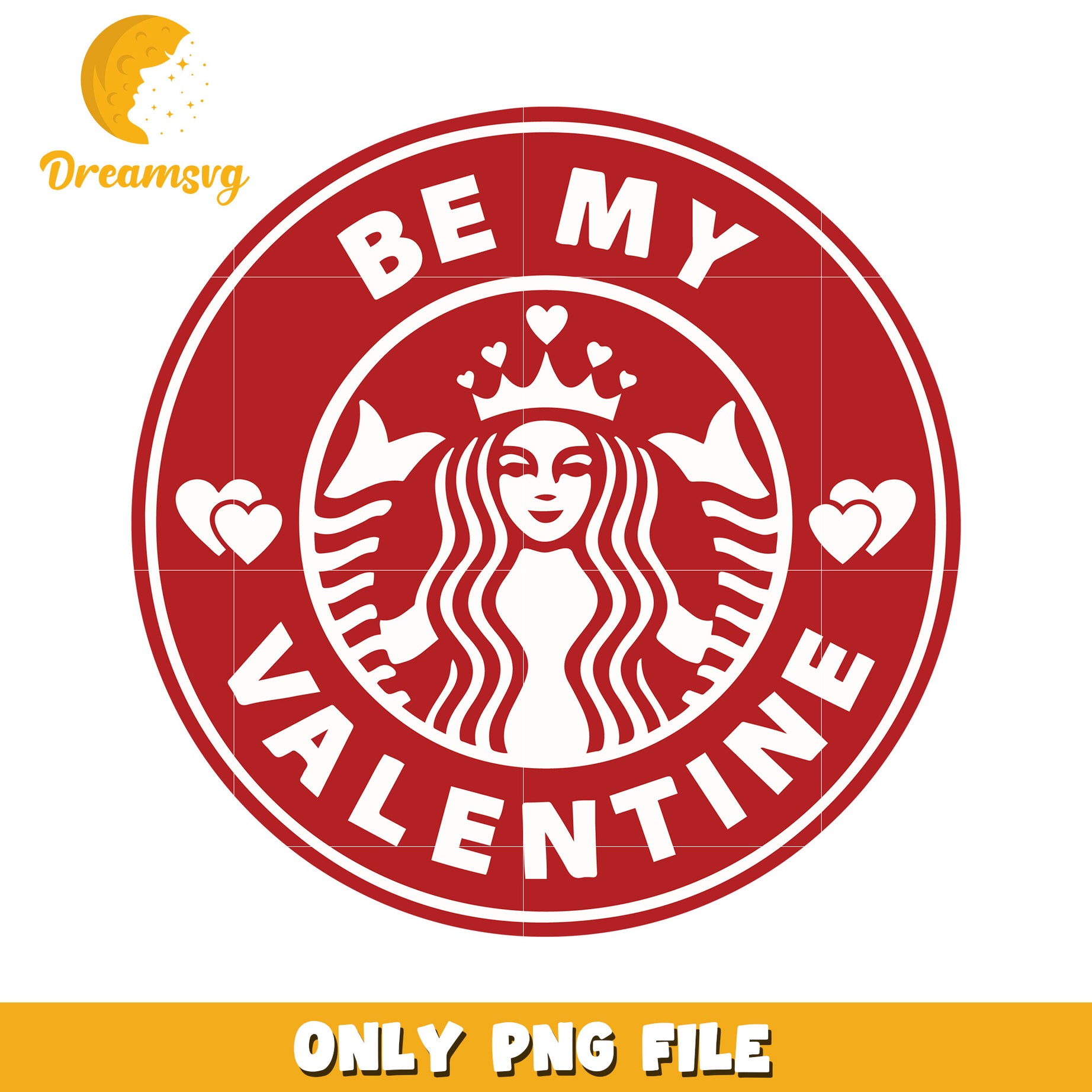 Be My Valentine PNG Starbucks Design