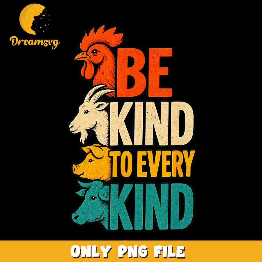 Be Kind Design PNG, Animal Love Art PNG, Kindness