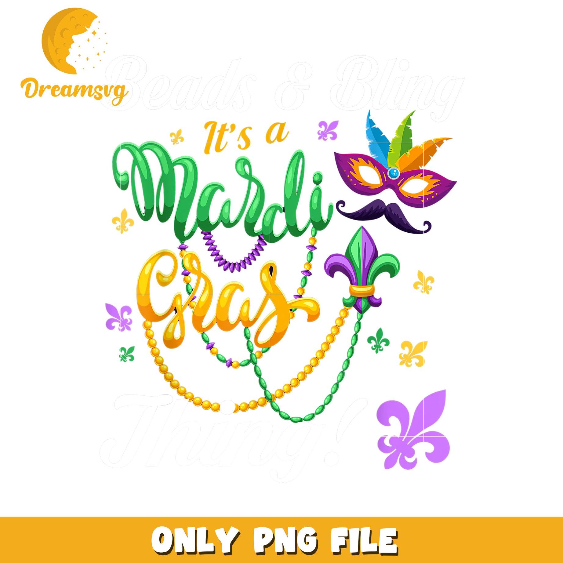 Beads and Bling It's a Mardi Gras Thing png, Beads and Bling​ png