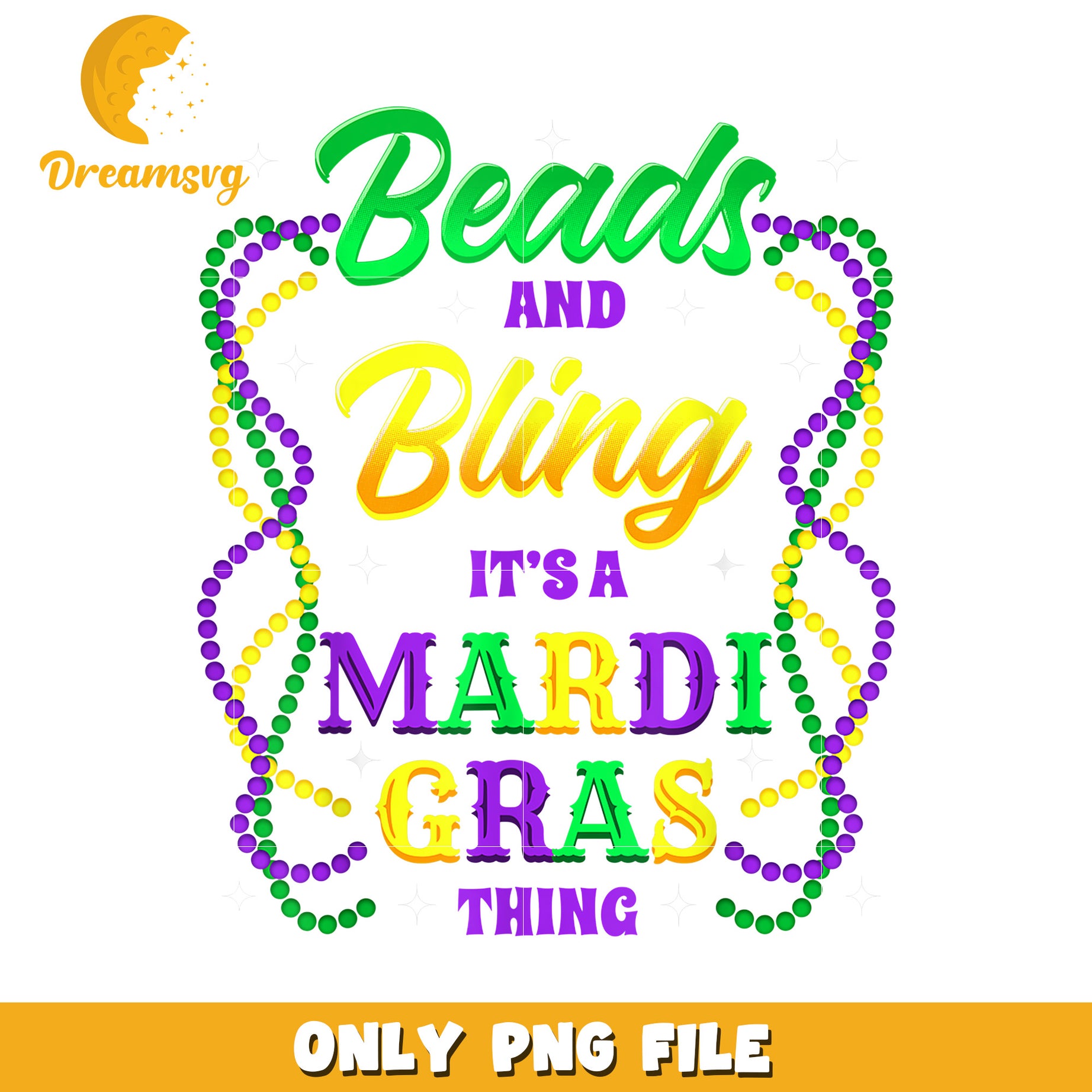 Beads and bling mardi gras font design png, mardi gras font png