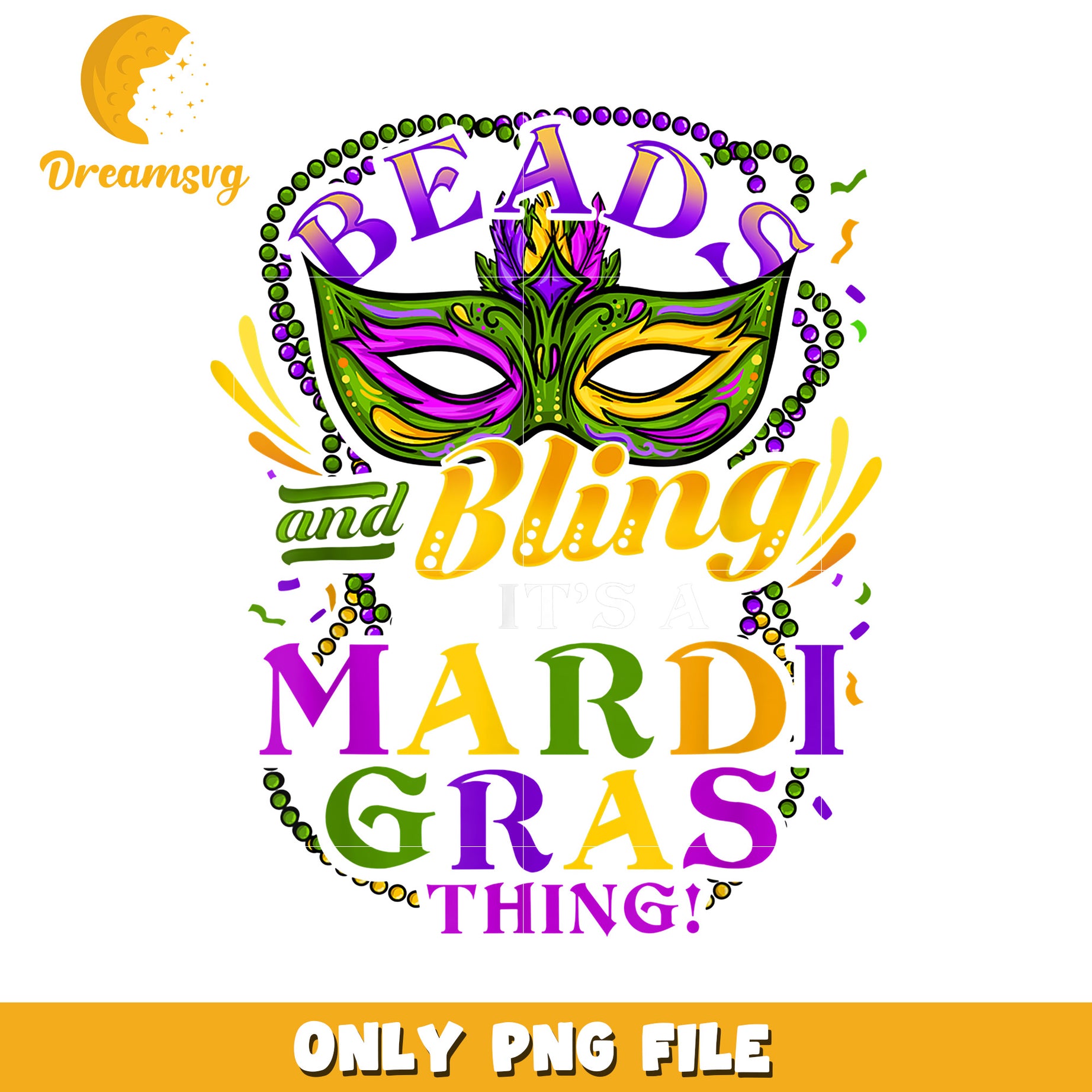 Beads and bling mardi gras thing png, Beads and Bling​ png