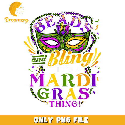Beads and bling mardi gras thing png, Beads and Bling​ png