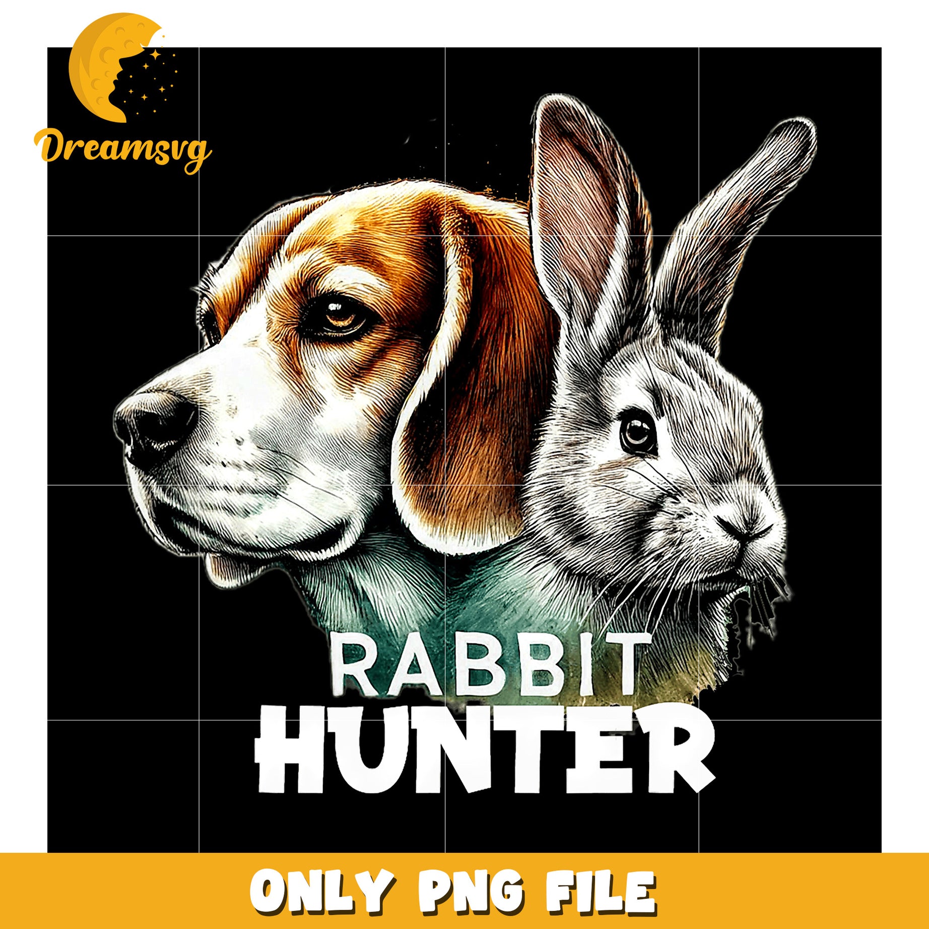 Beagle Rabbit Hunter PNG Design