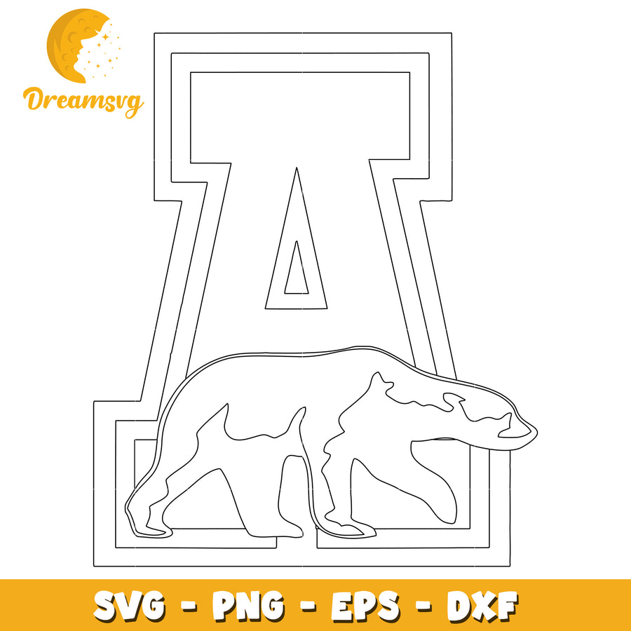 Bear Logo SVG Cut File Instant Download