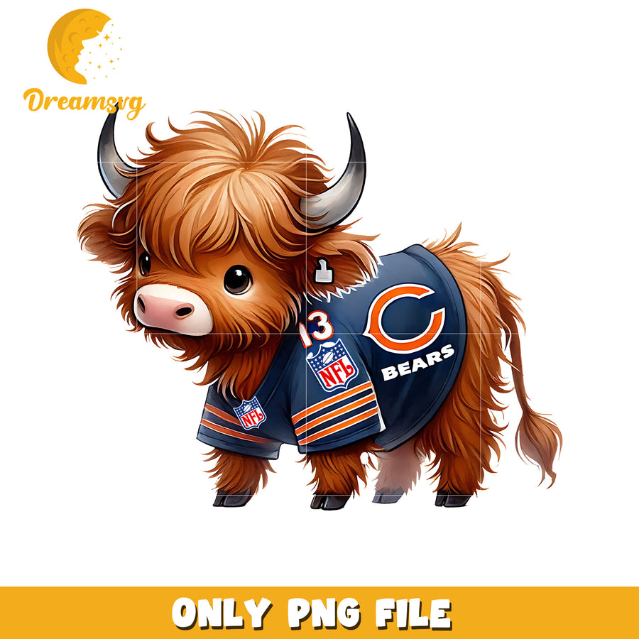 Bears cute bull and ball png, american rugby png, nfl logos png