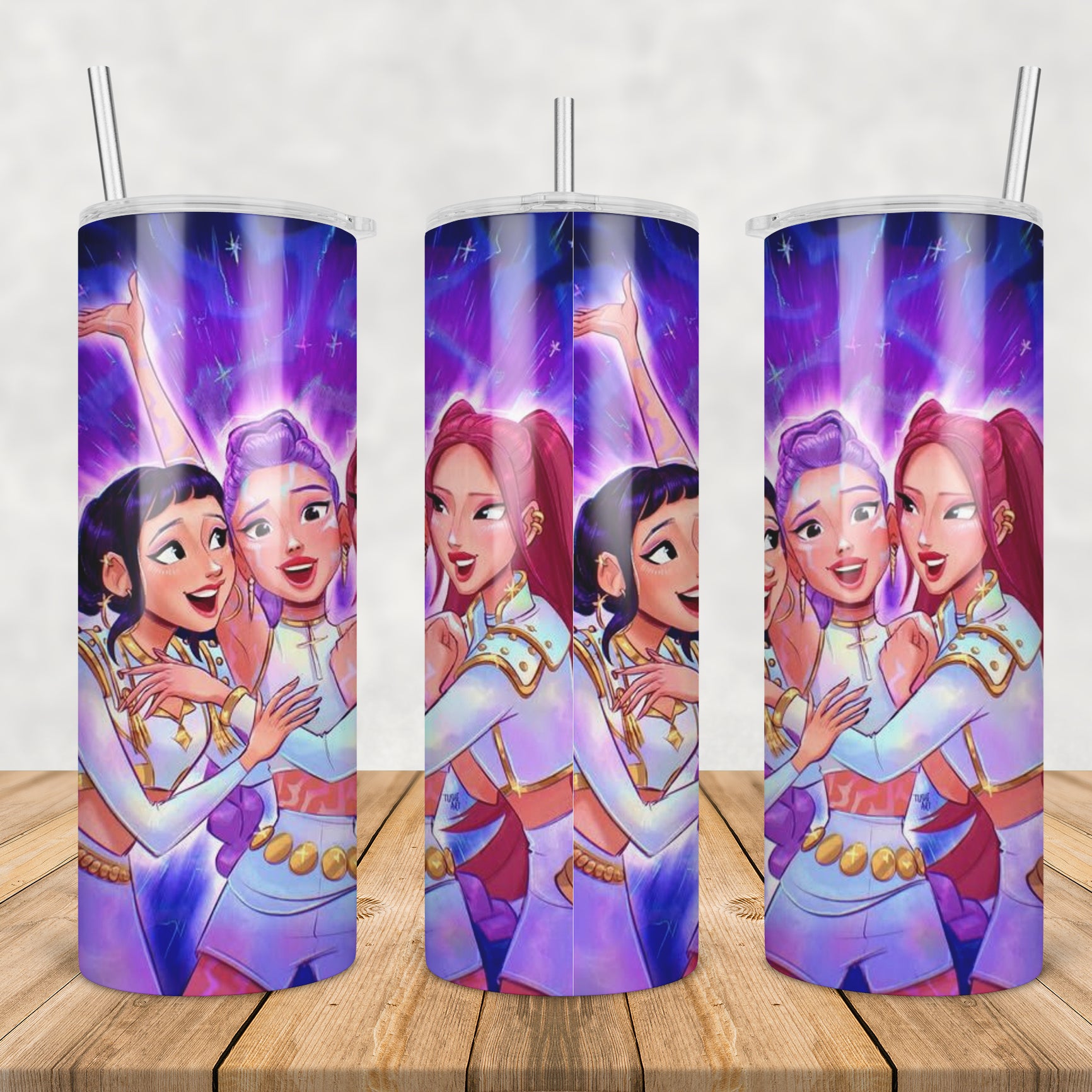 Beautiful girls huntrix tumbler png, huntrix girls tumbler png, beautiful huntrix tumbler png