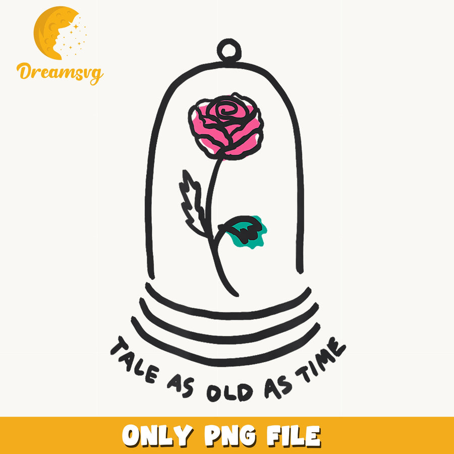 Beauty And The Beast Rose PNG, Tale As Old As Time, Disney PNG
