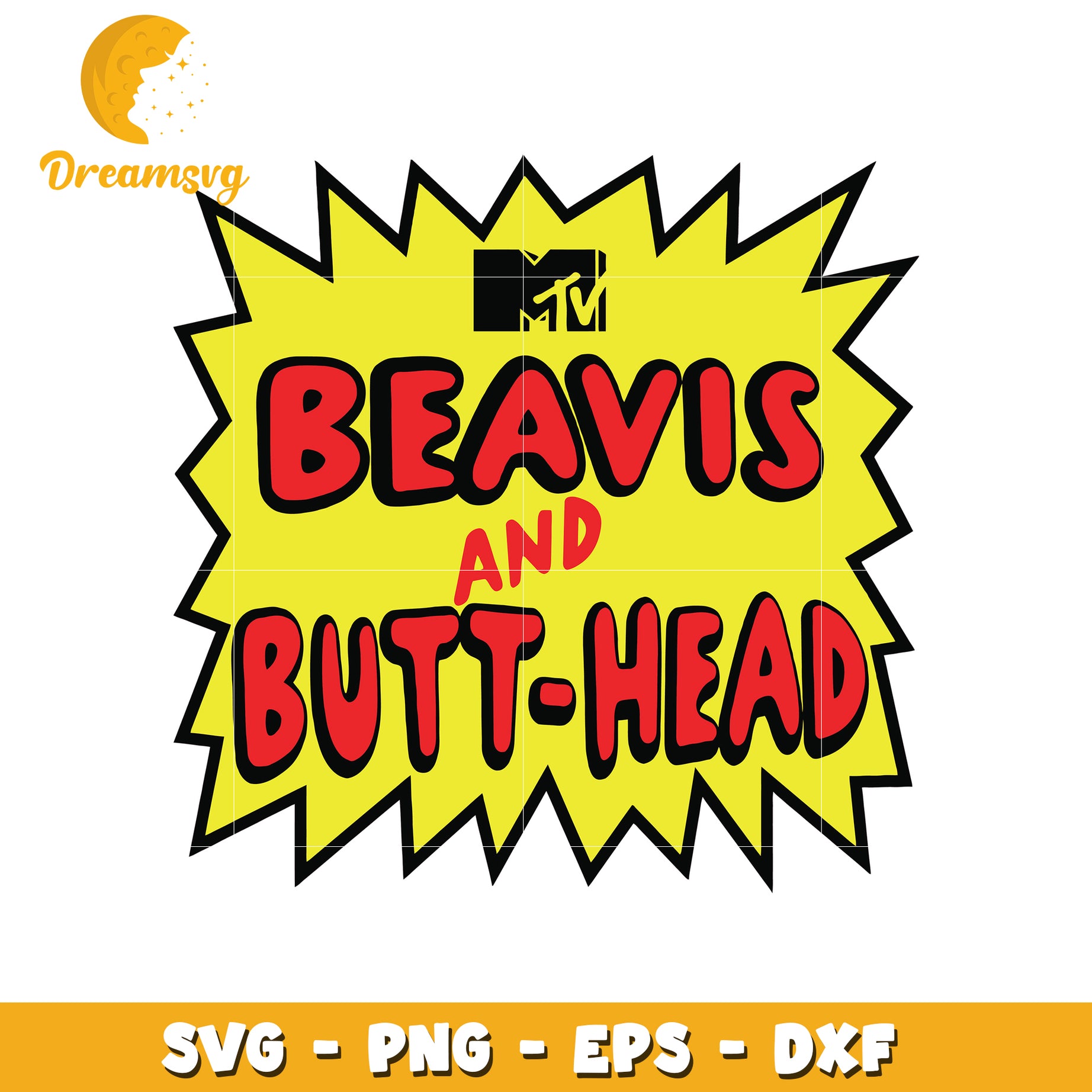 Beavis and Butt-Head Retro Cartoon Logo SVG Download for Crafts ...