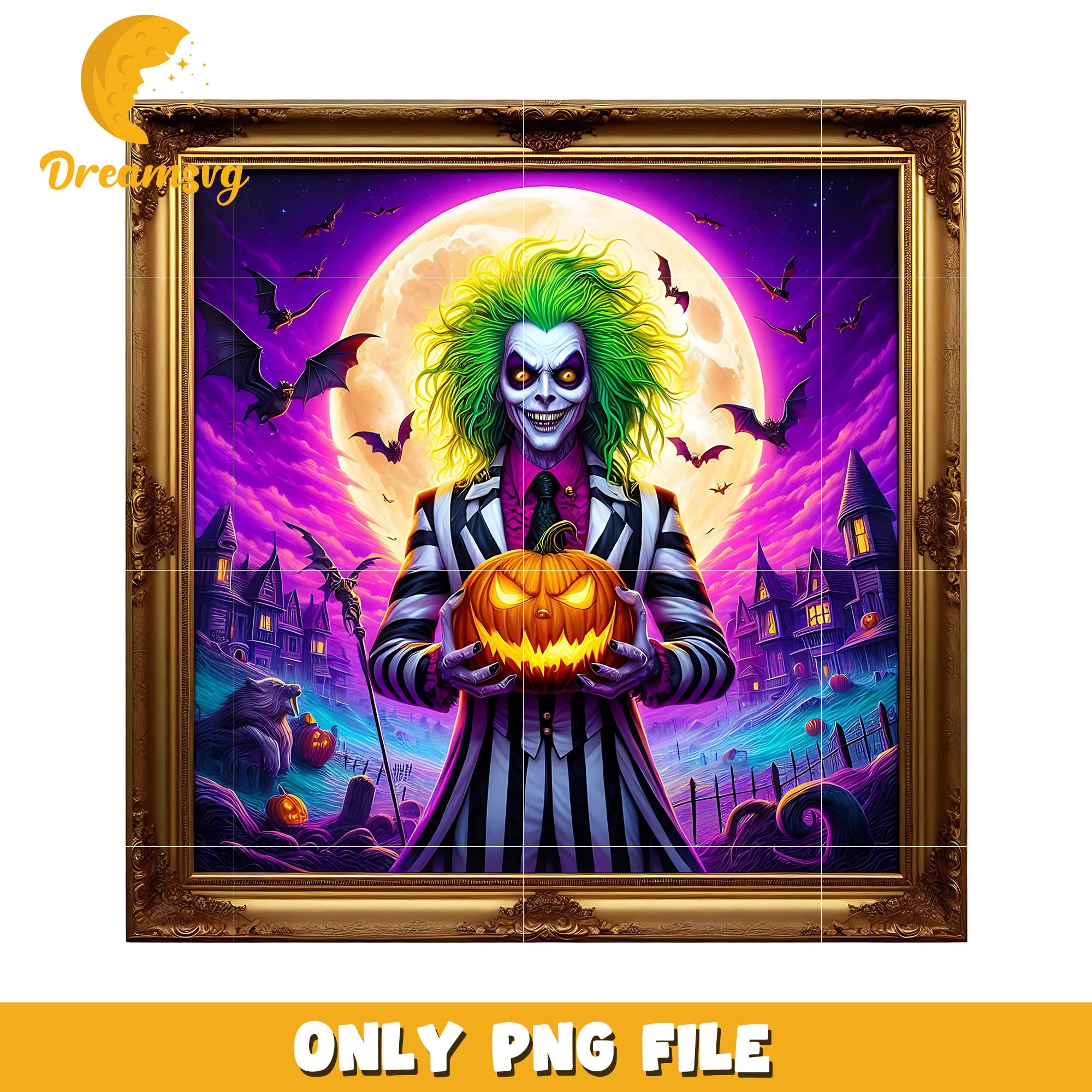 Beetlejuice purple horror night png, Beetlejuice halloween movies png