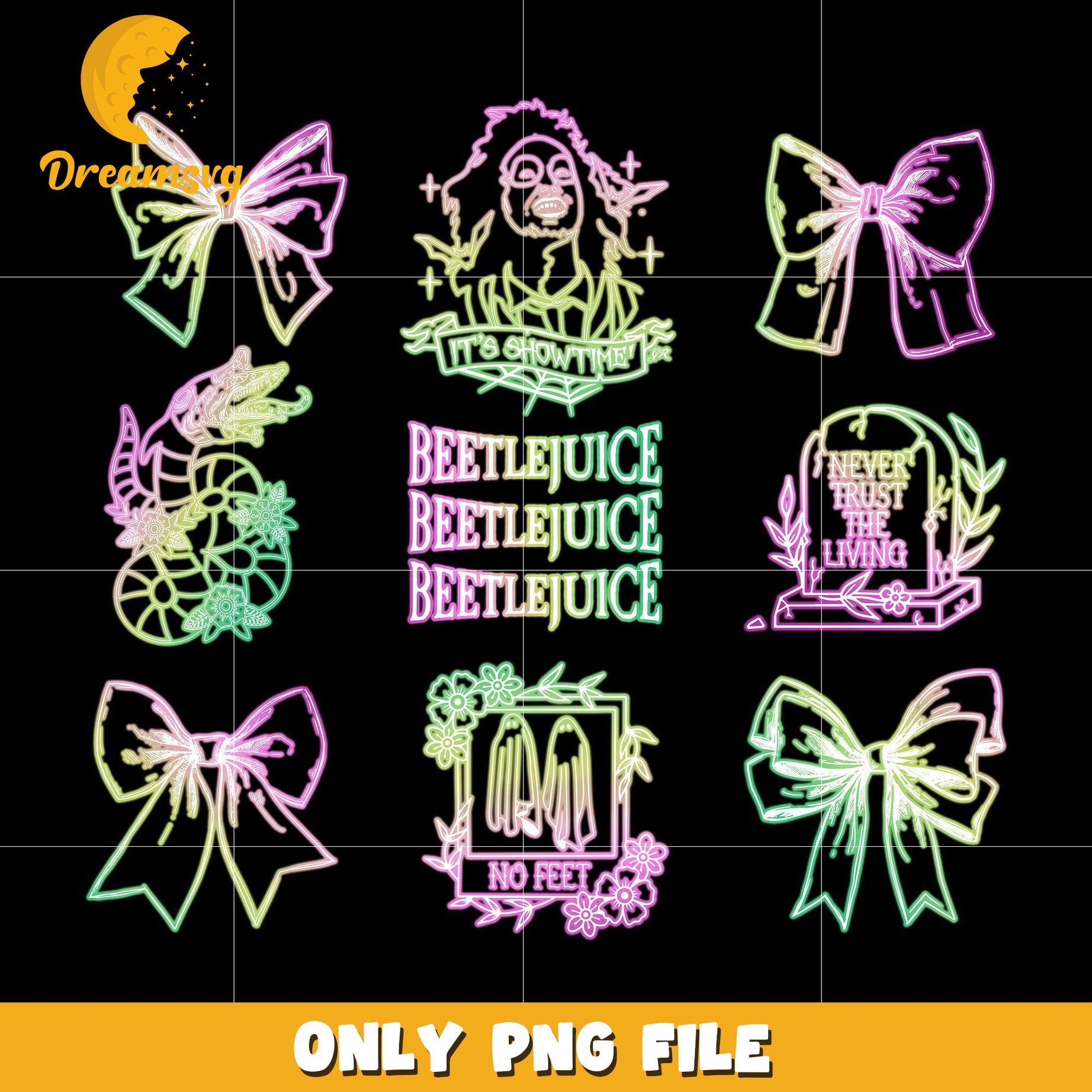 Beetlejuice design png, halloween decor​ png, halloween background​​ png