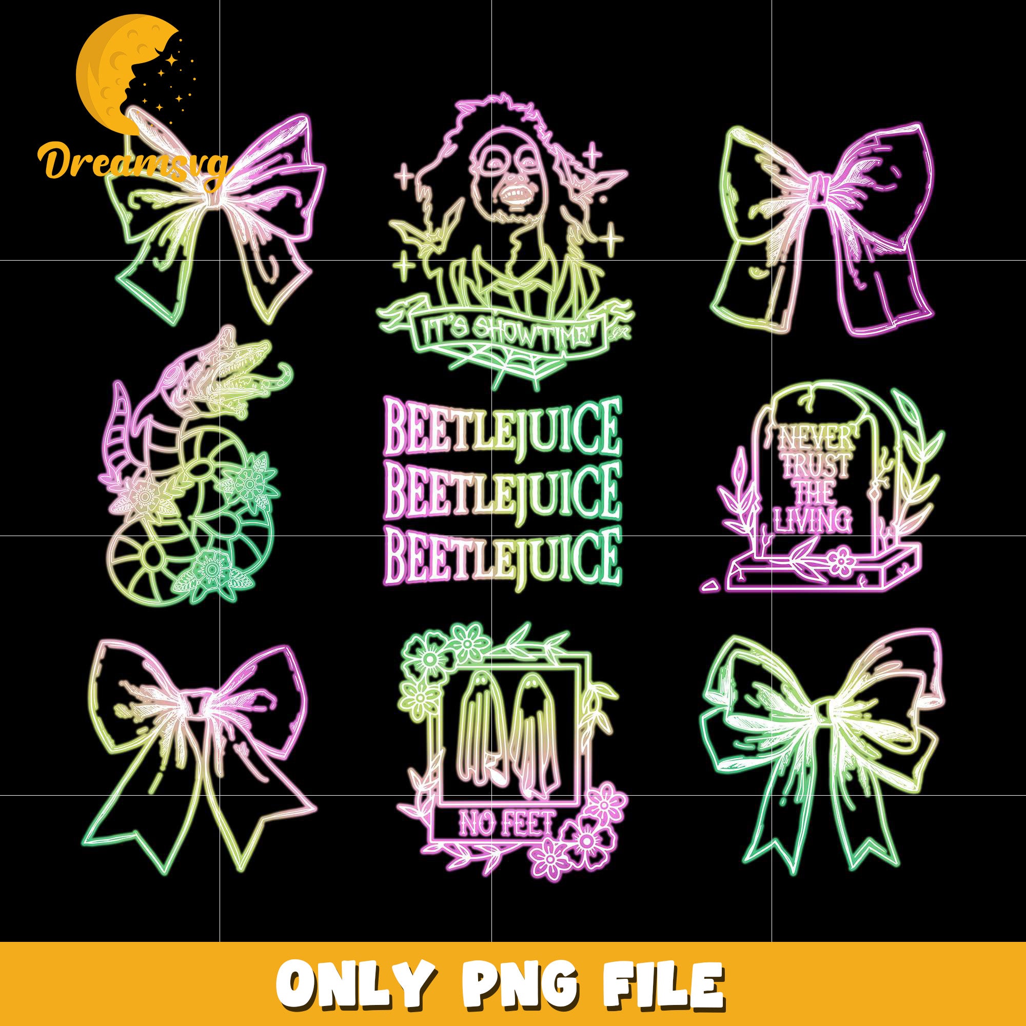 Beetlejuice design png, halloween decor​ png, halloween background​​ png