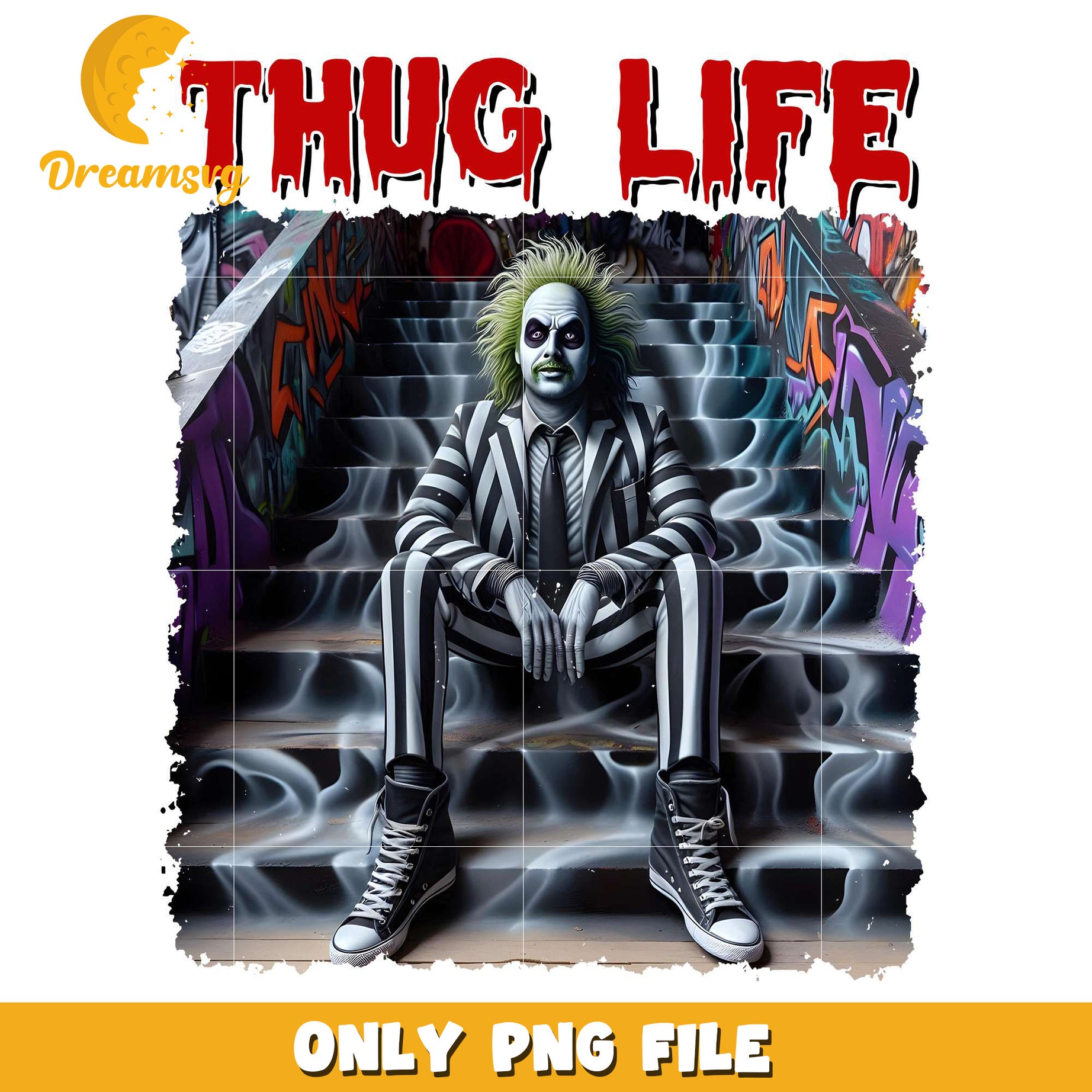Beetlejuice thug life png, halloween era​​ png, halloween candy png