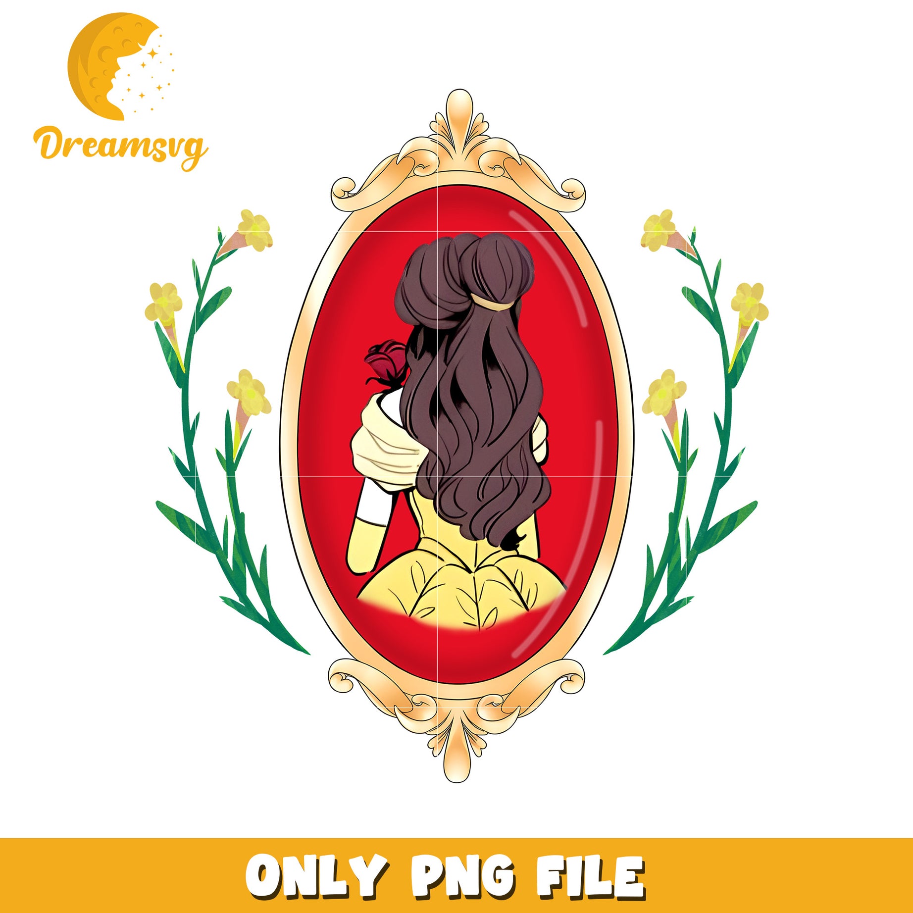 Behind belle princess design png, disney toys png, disneyland png