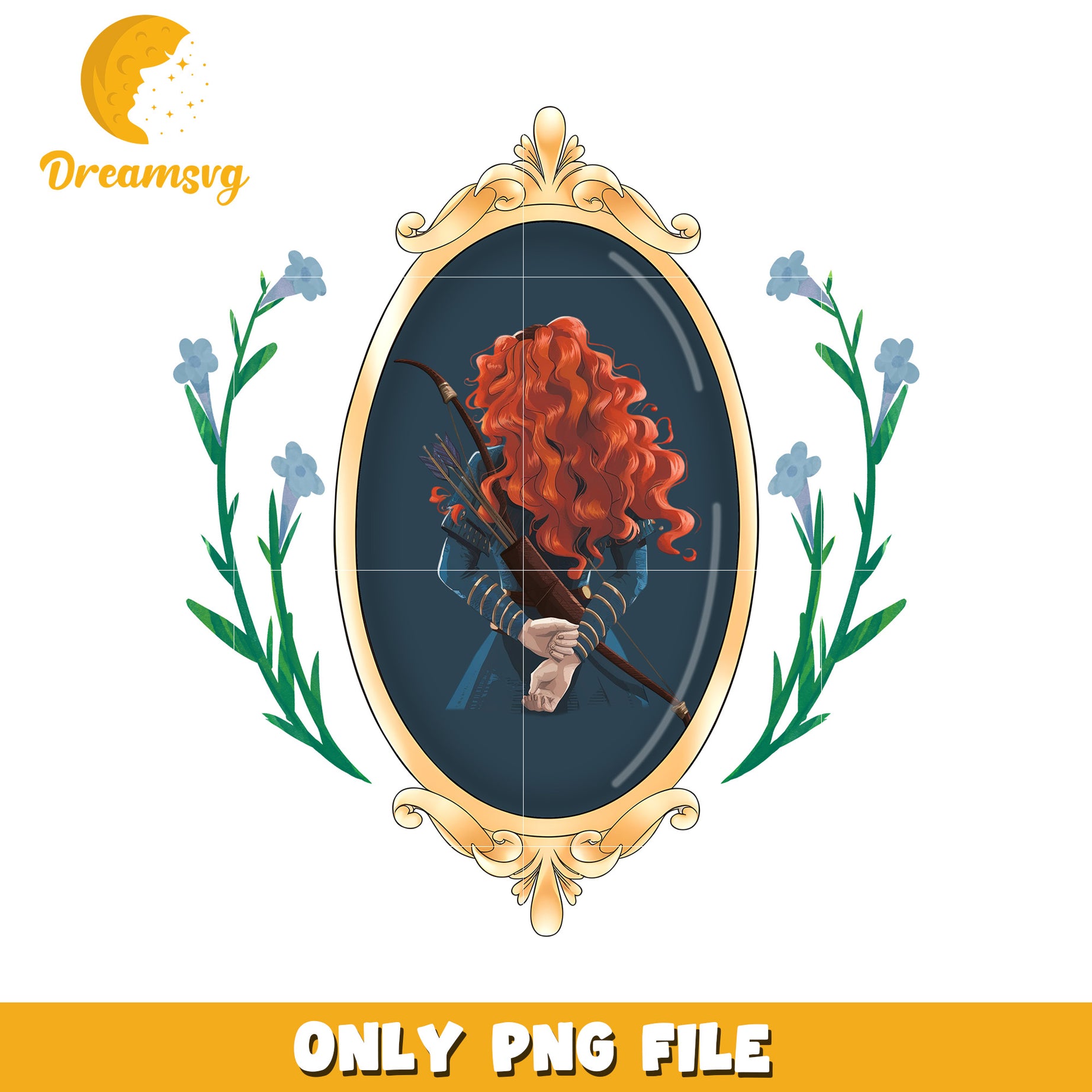 Behind merida princess design png, disney toys png, disneyland png