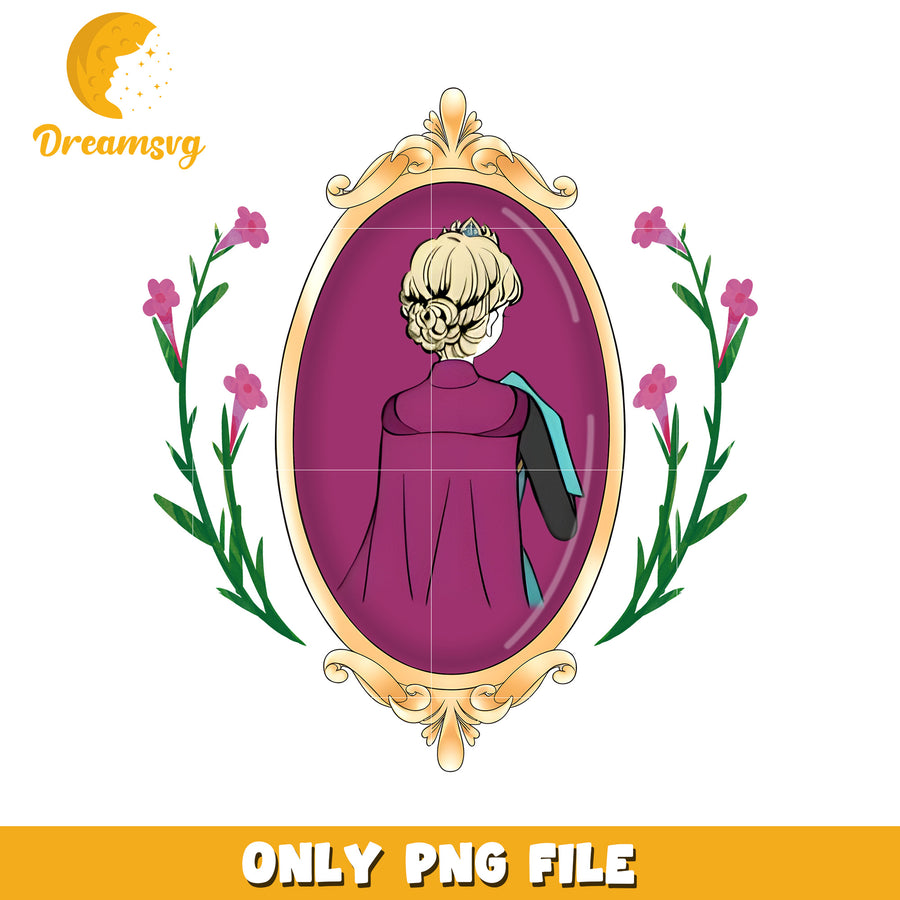 Behind princess elsa design png, disney png, disneyland png