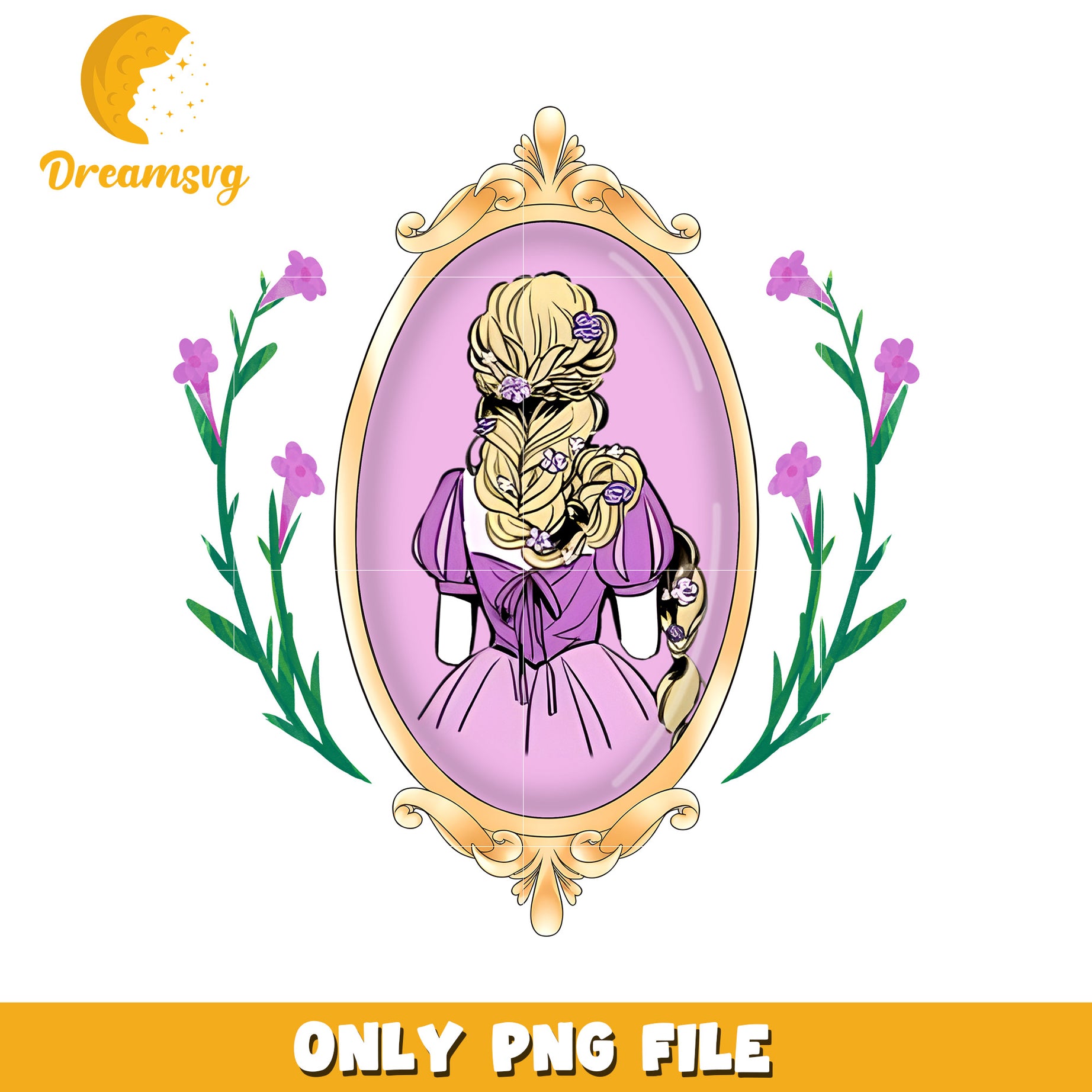 Behind tangled princess design png, disney toys png, disneyland png