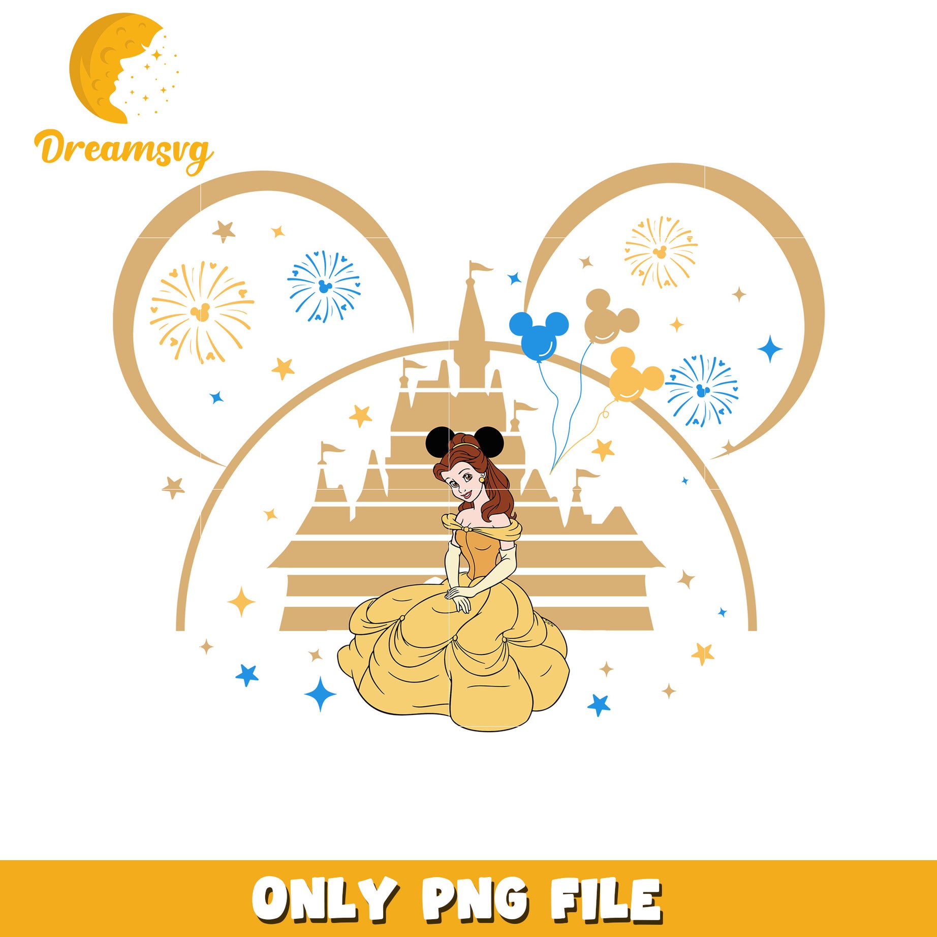 Belle Disney Castle PNG