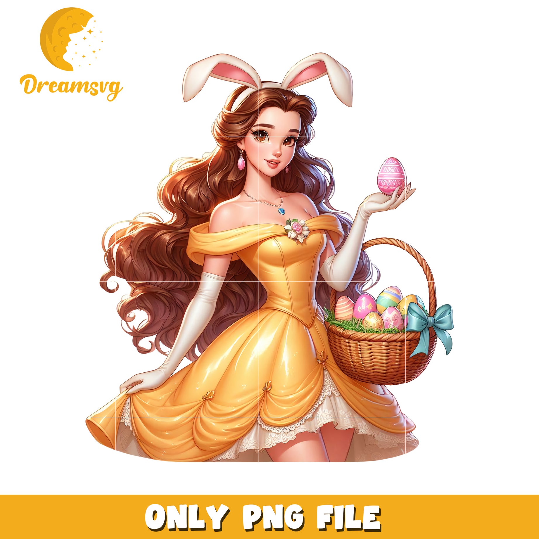 Belle Easter Bunny PNG Image