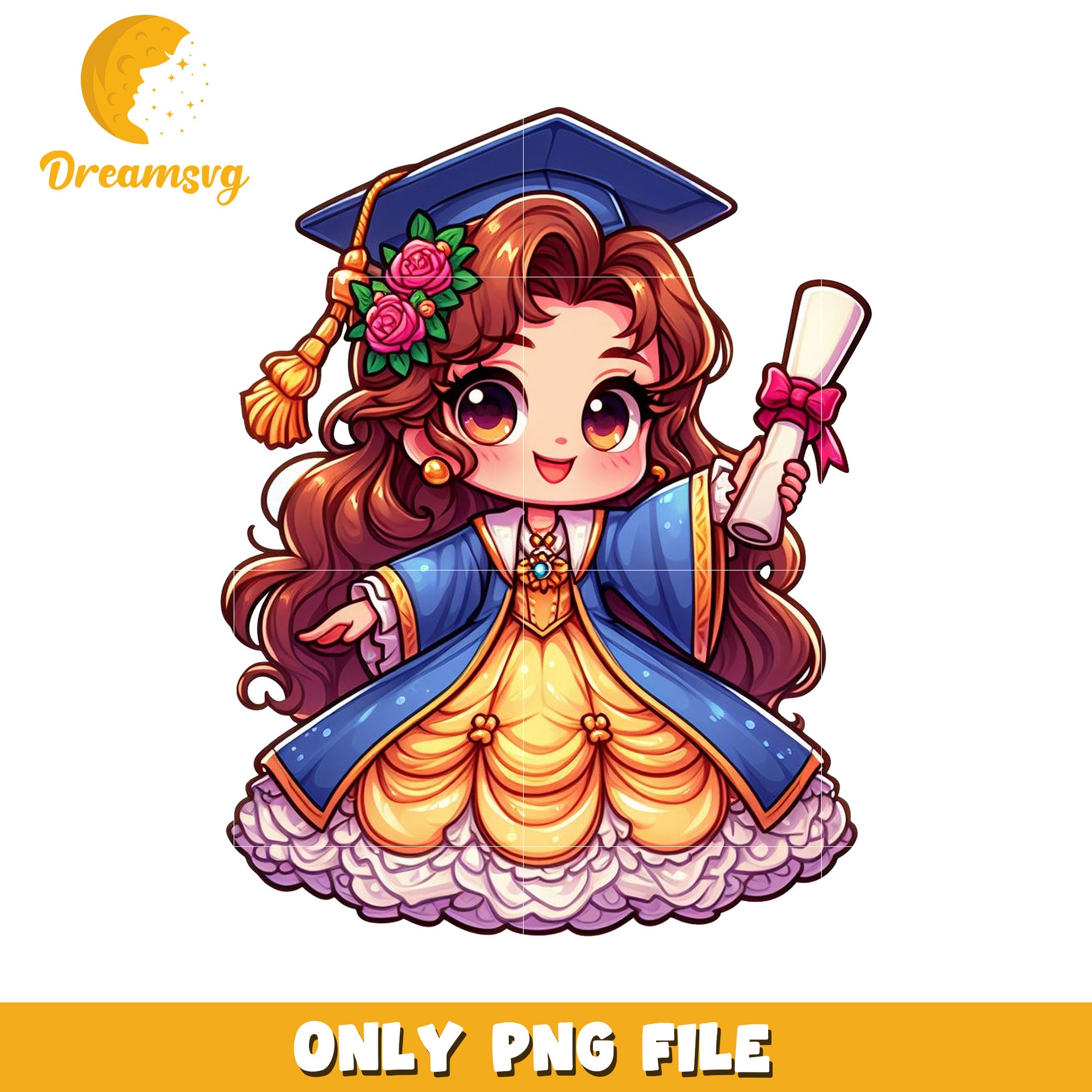 Belle graduation png, beauty and the beast png, disney princess png