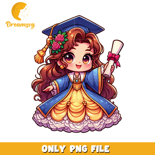 Belle graduation png, beauty and the beast png, disney princess png