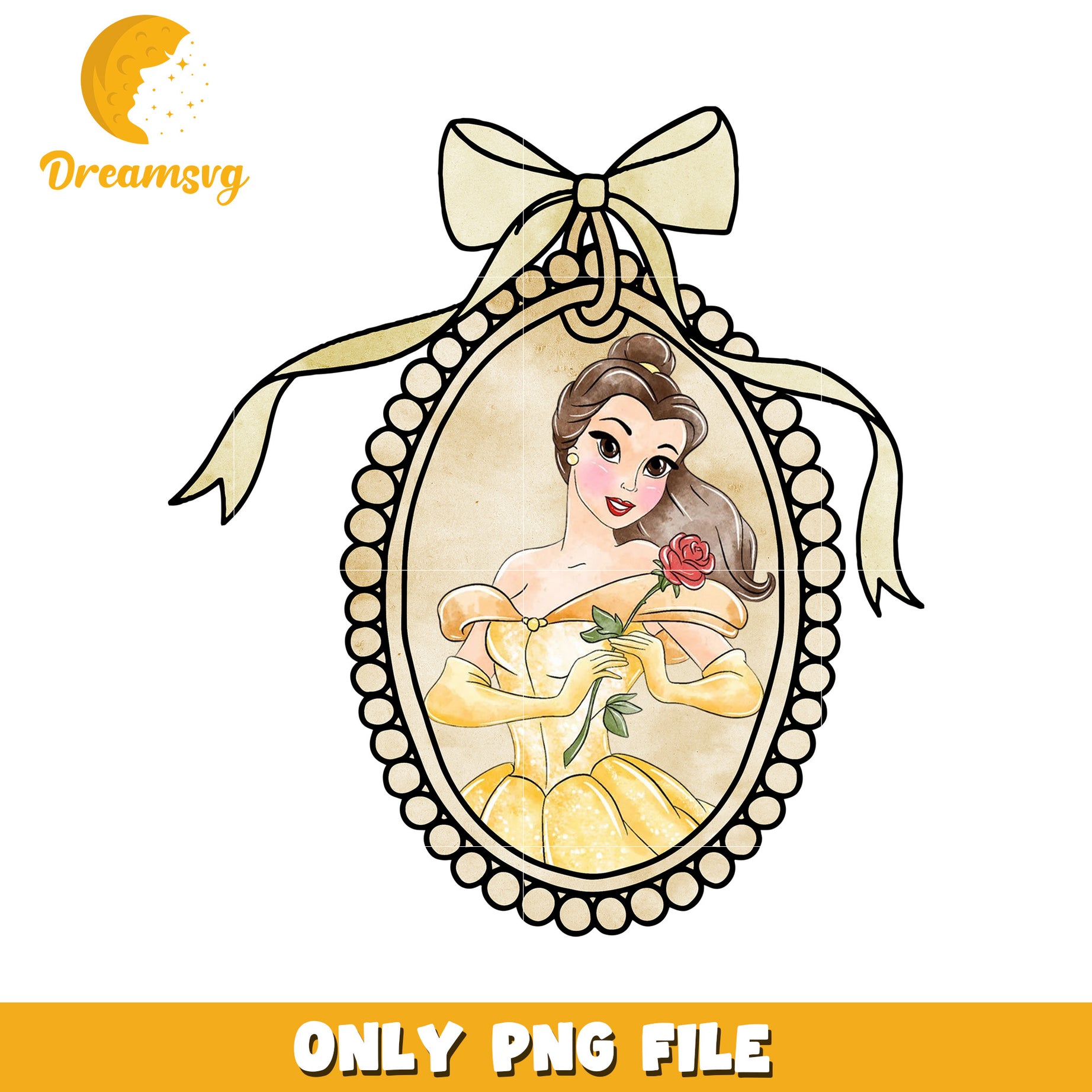 Bell princess design png, disney toys png, disney movie png