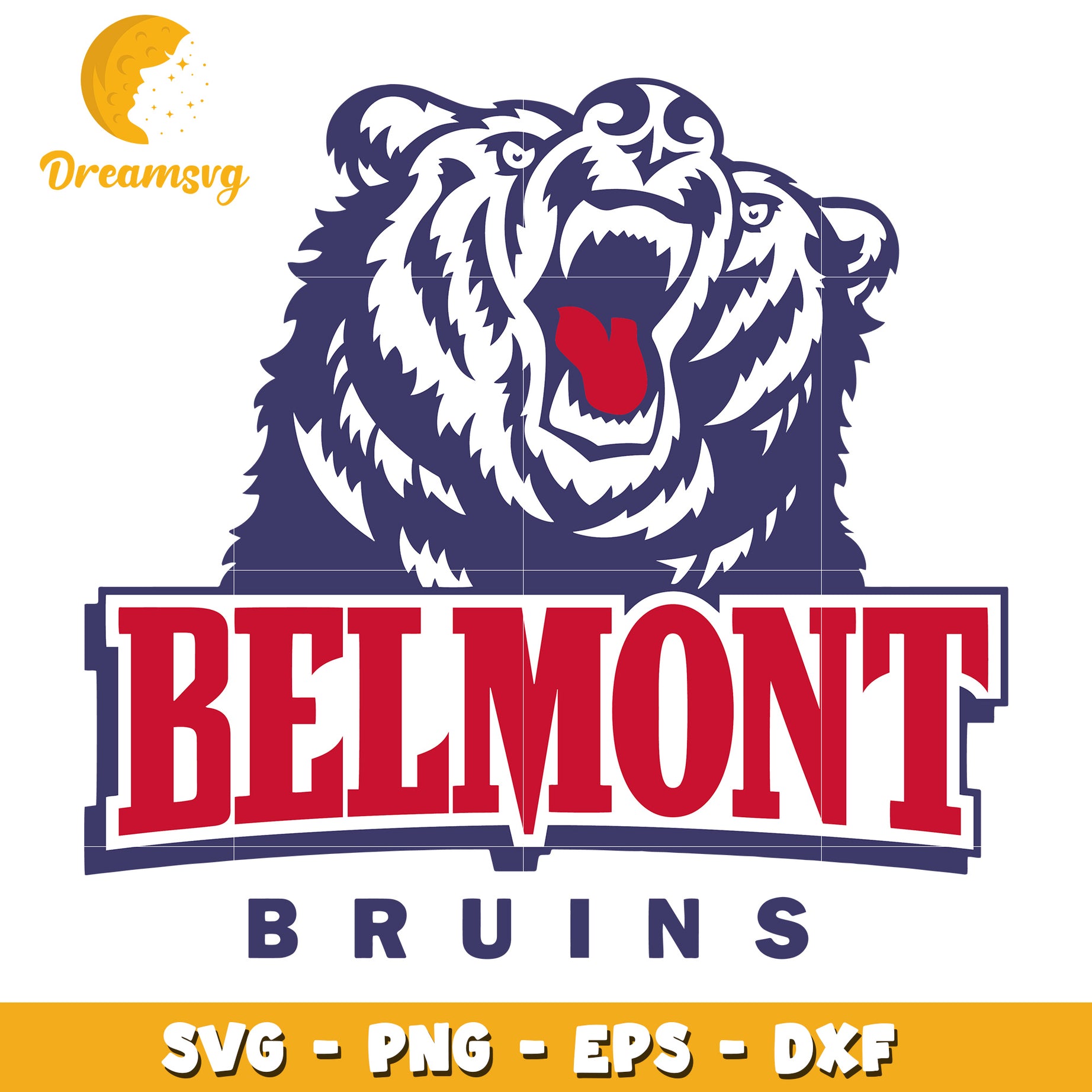 Belmont Bruins Bear Logo SVG Design for Creative Projects