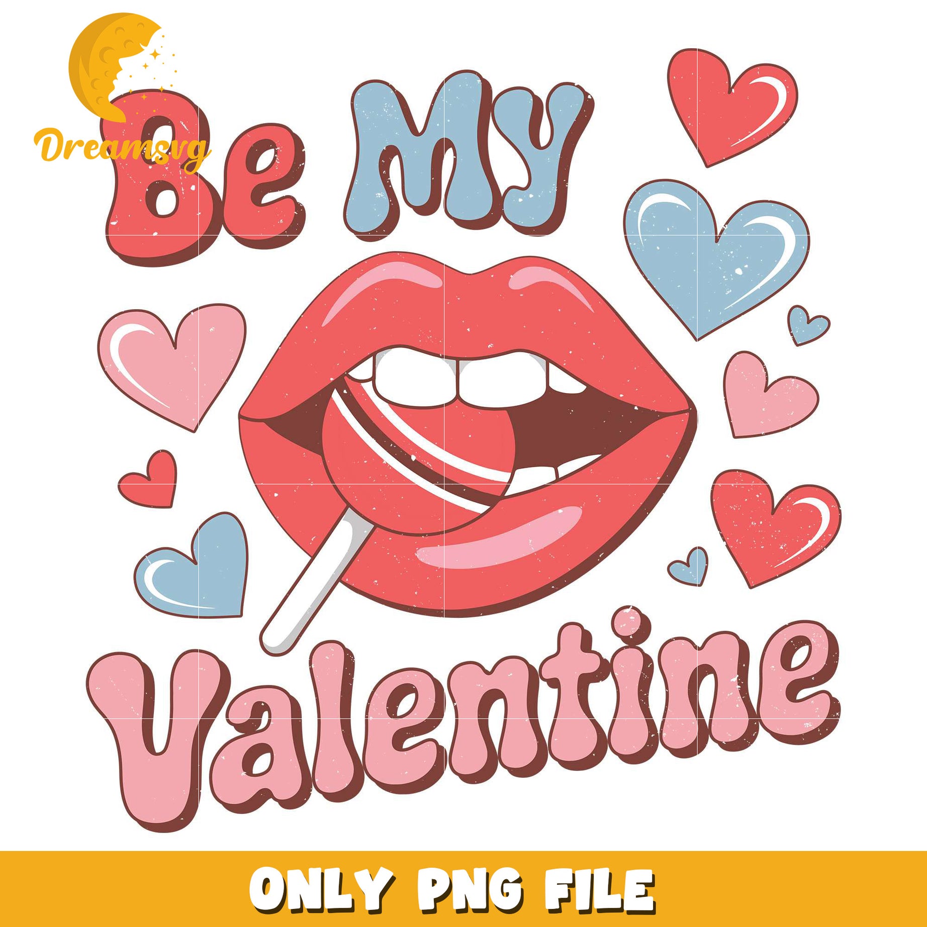Be my valentine png, lips design png, happy valentine's day png