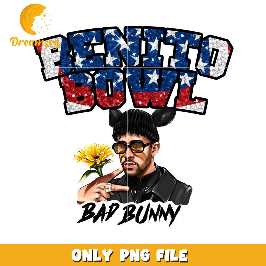 Benito bow bad bunny png, puerto rico png, sports logo png