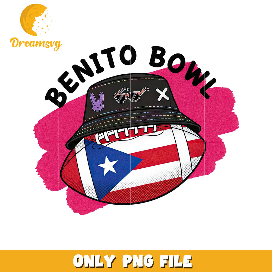 Benito bowl ball png, super bowl design png, american rugby png
