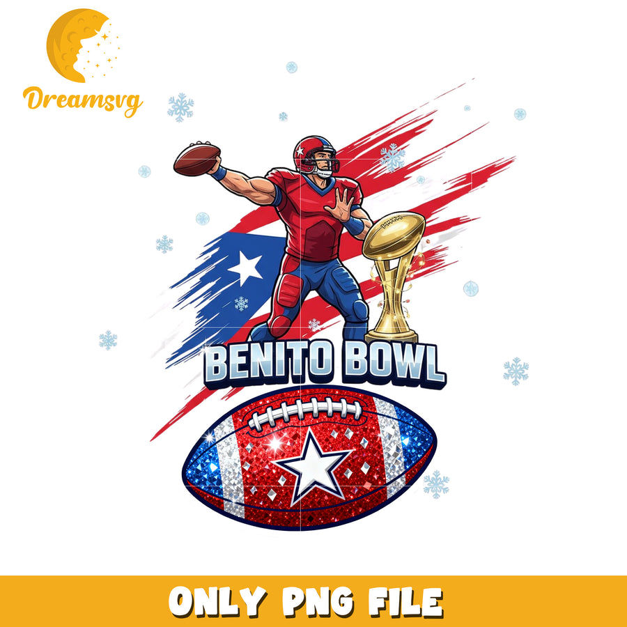 Benito bowl design, super bowl lix png, bad bunny png