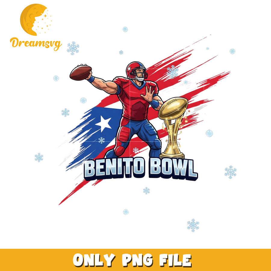 Benito bowl design png, latin pop png, super bowl lix png