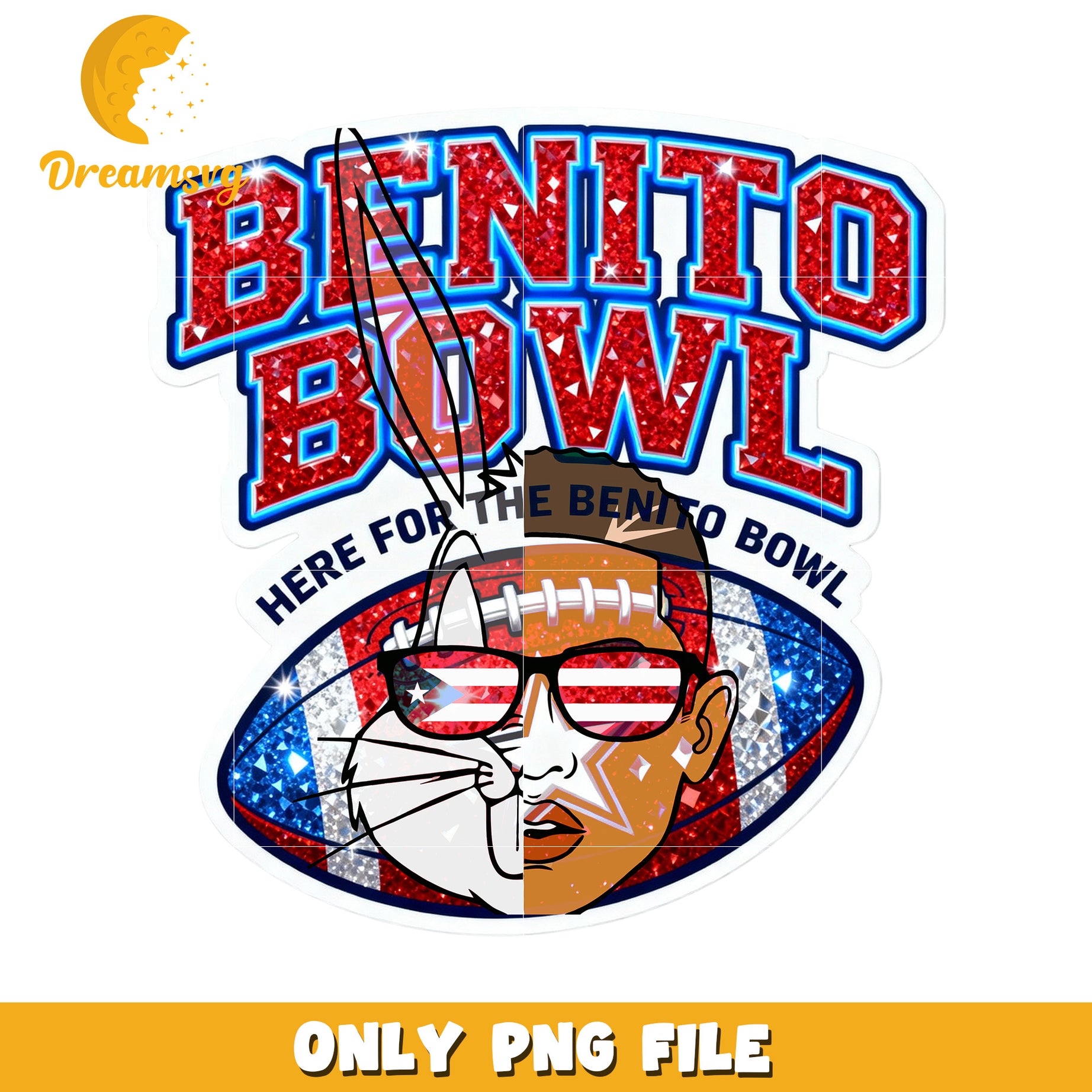 Benito bowl png, super bowl lix png, bad bunny png
