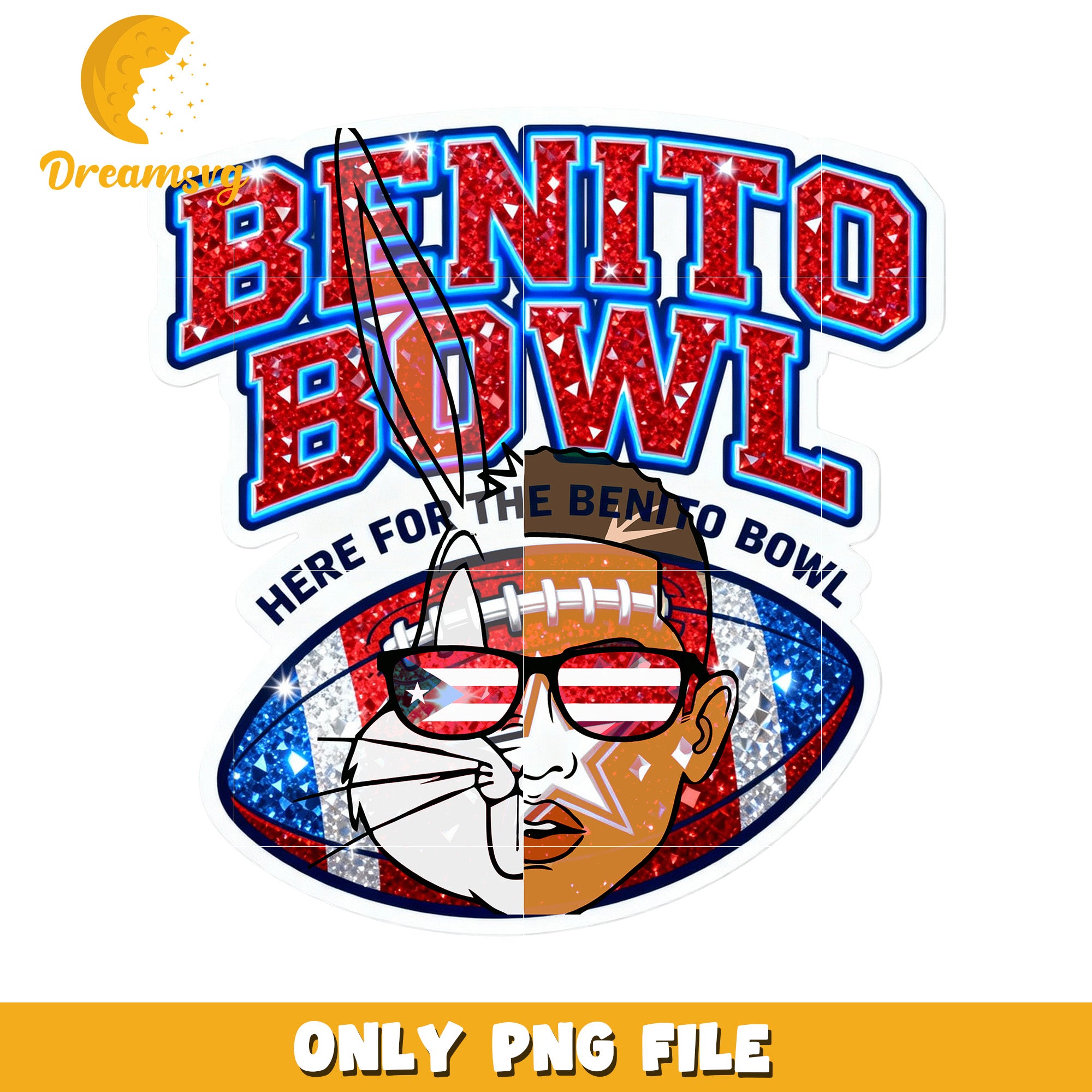 Benito bowl png, super bowl lix png, bad bunny png