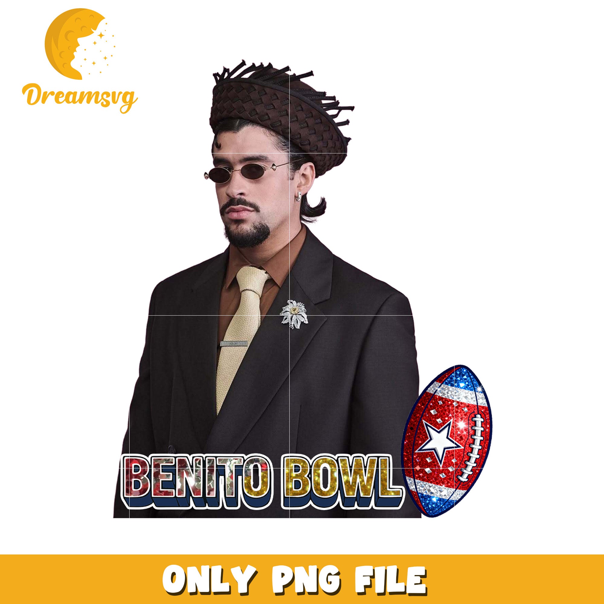 Benito bowl png, super bowl lix png, latin pop png