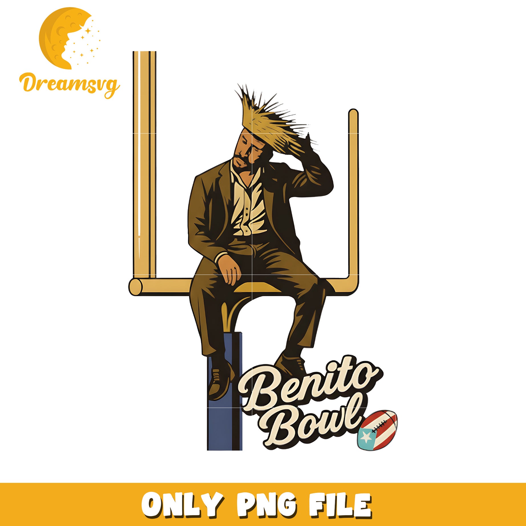 Benito bowl retro png, nfl streetwear png, latino sports png