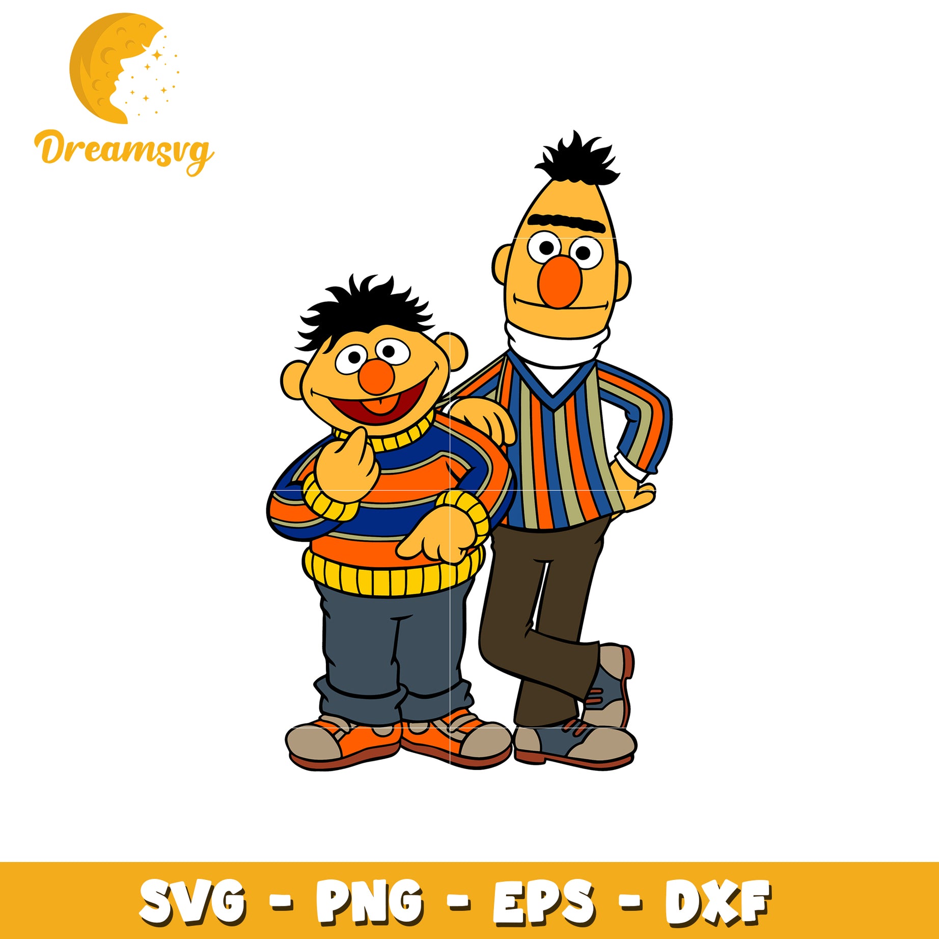 Bert Ernie SVG PNG EPS DXF Cut Files