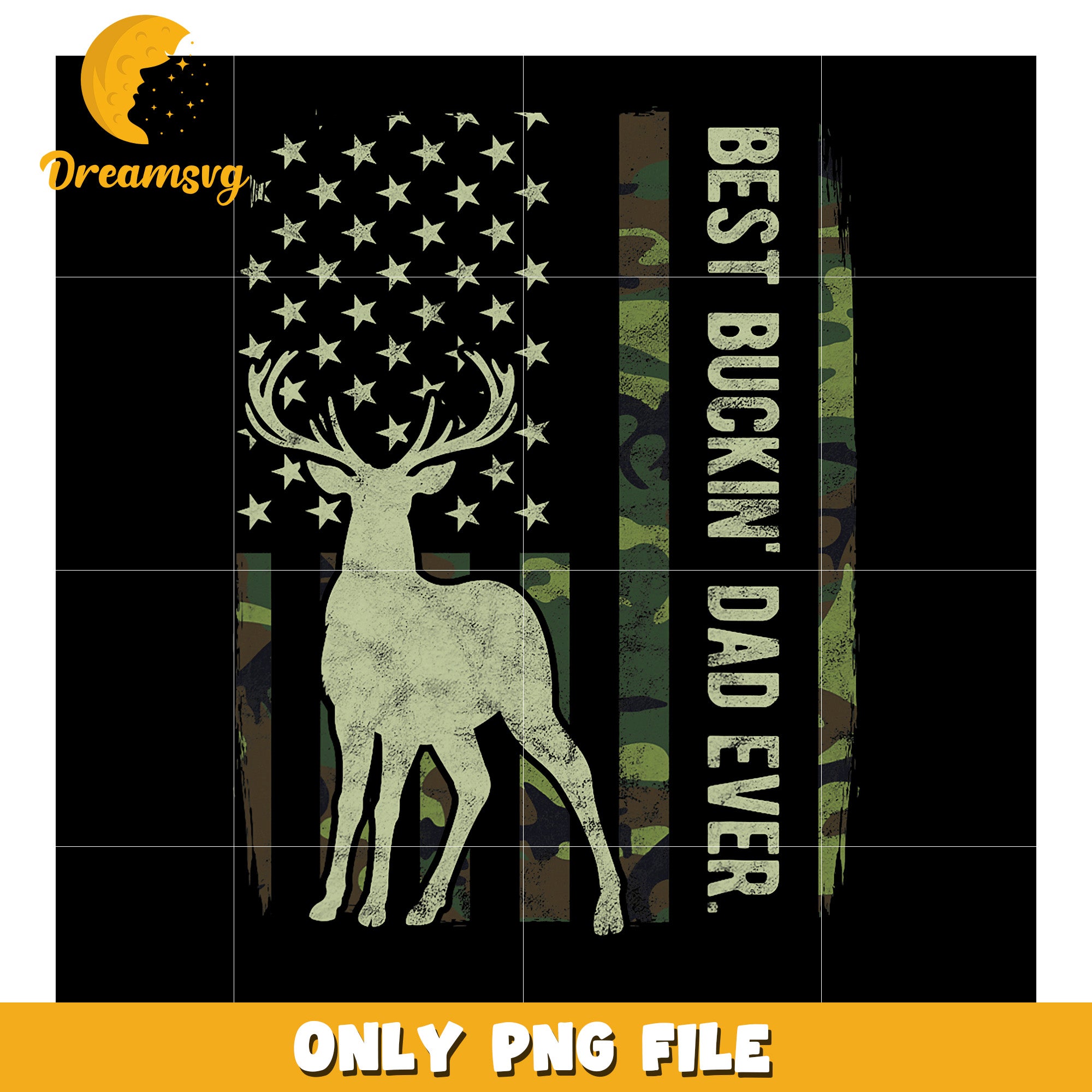 Best Buckin Dad Ever PNG Design