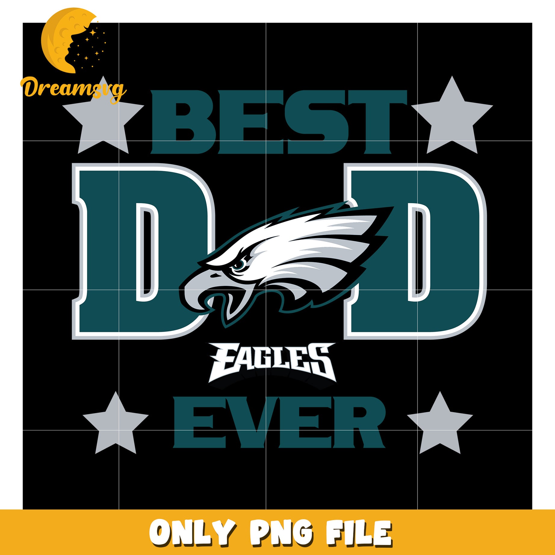 Best Dad Ever Eagles PNG Design