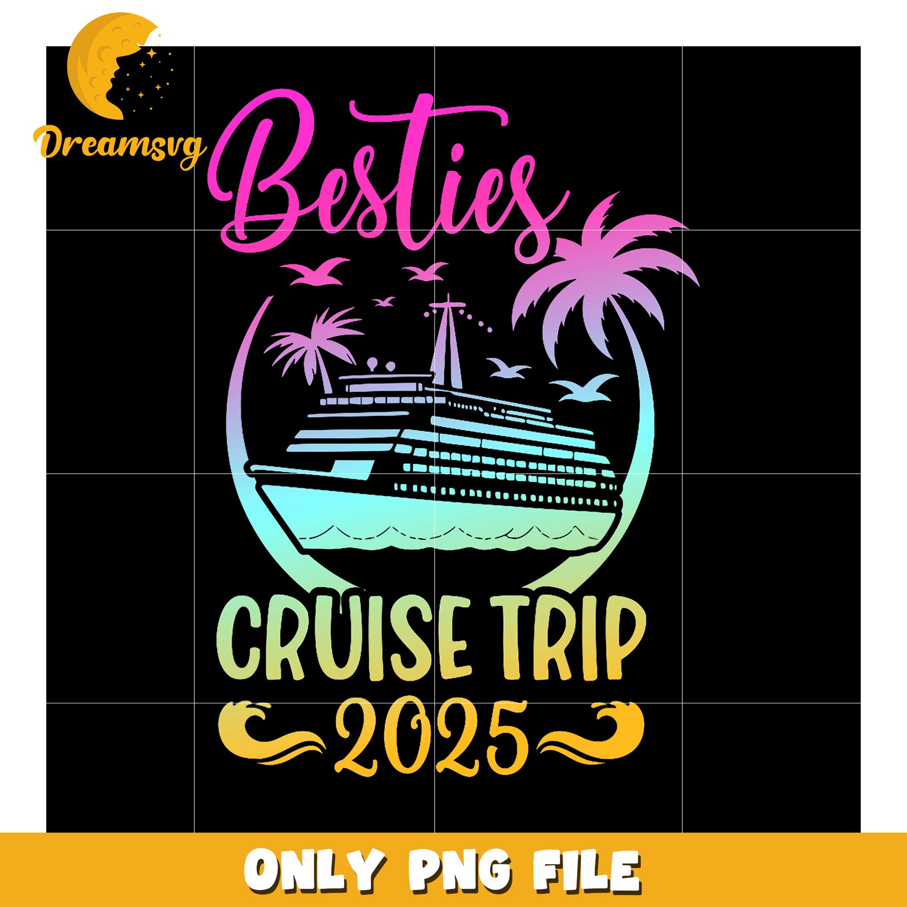 Best Friends Cruise Trip 2025 PNG