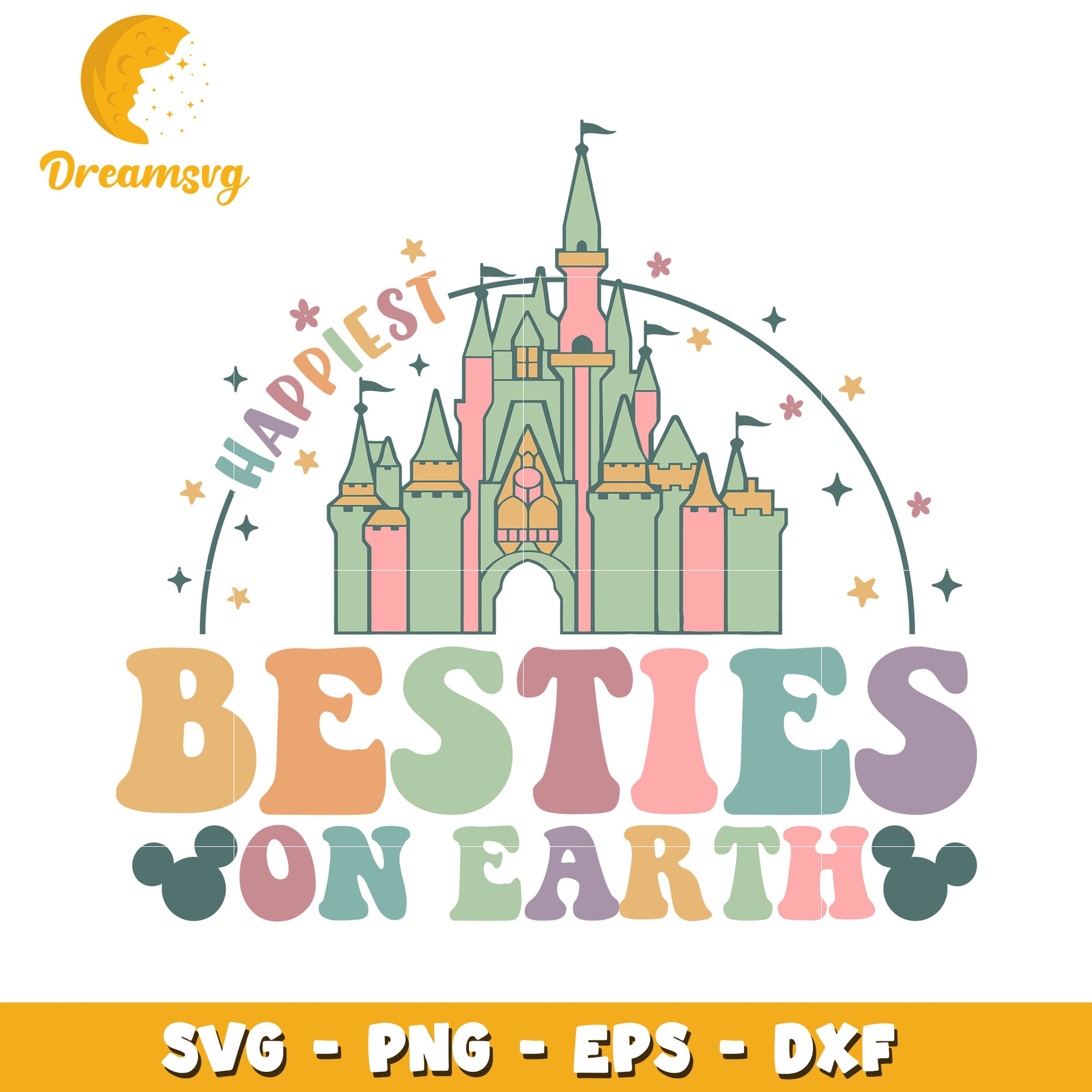 Best Friends Disney Castle SVG Cut File