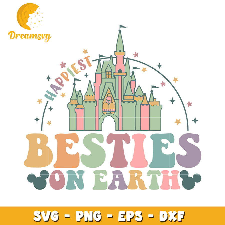 Best Friends Disney Castle SVG Cut File